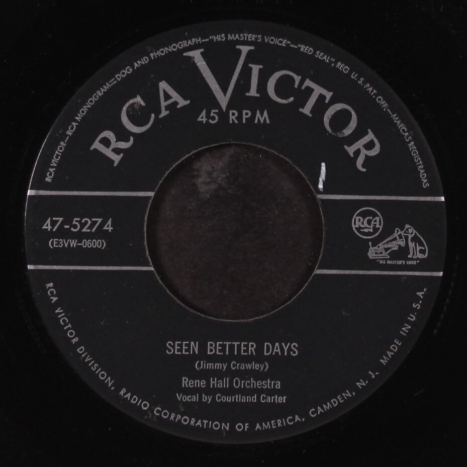 RENE HALL: seen better days / voodoo moon RCA 7″ Single 45 RPM
