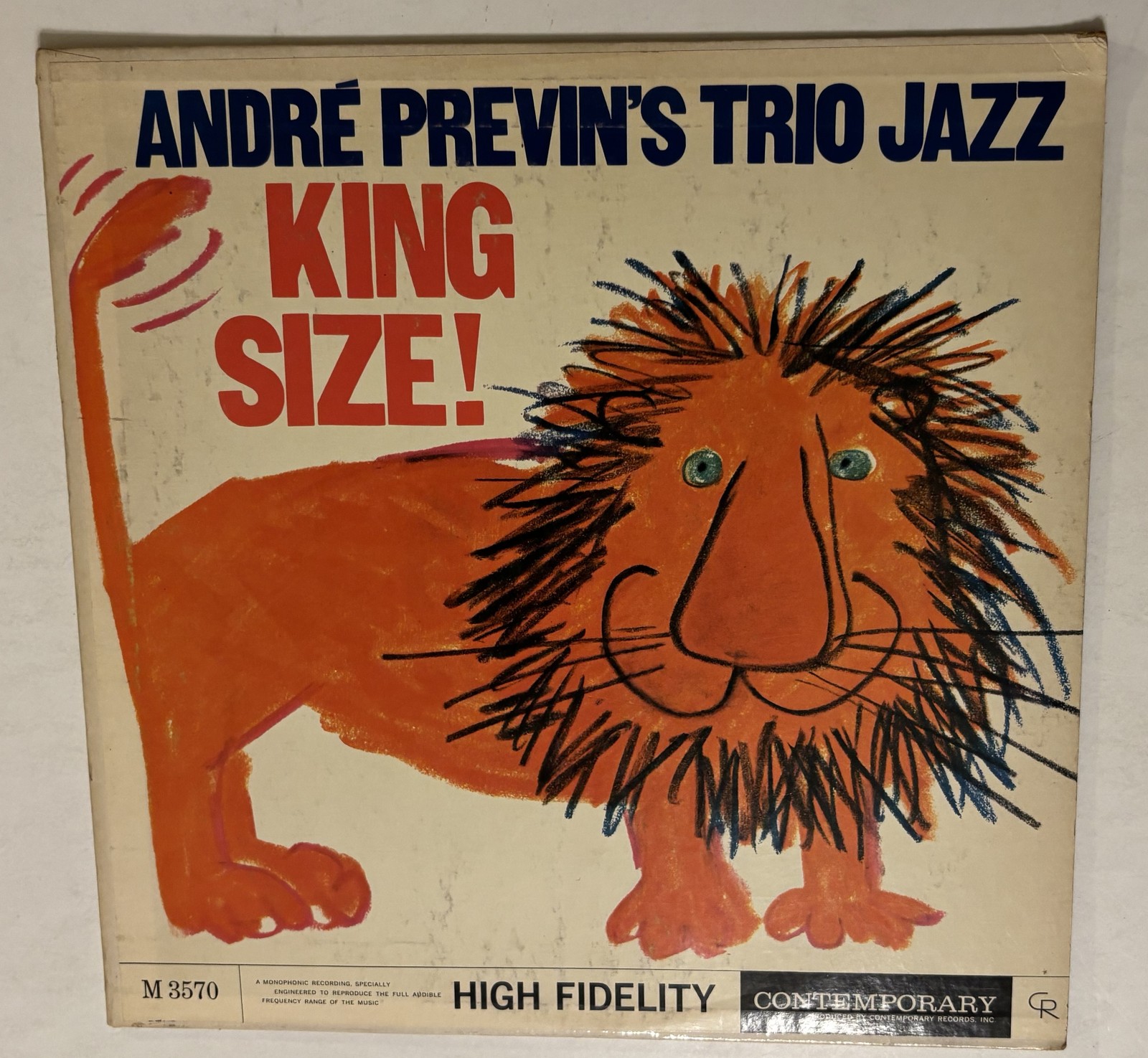 André Previn’s Trio Jazz – King Size! Contemporary Records M 3570 LP Vinyl VG