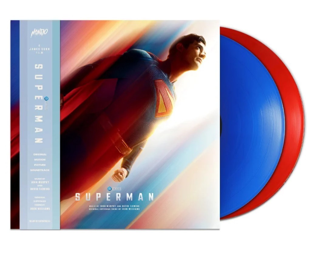 Superman (2025) Movie Vinyl Record Soundtrack 2 LP Blue Red Color OST Mondo