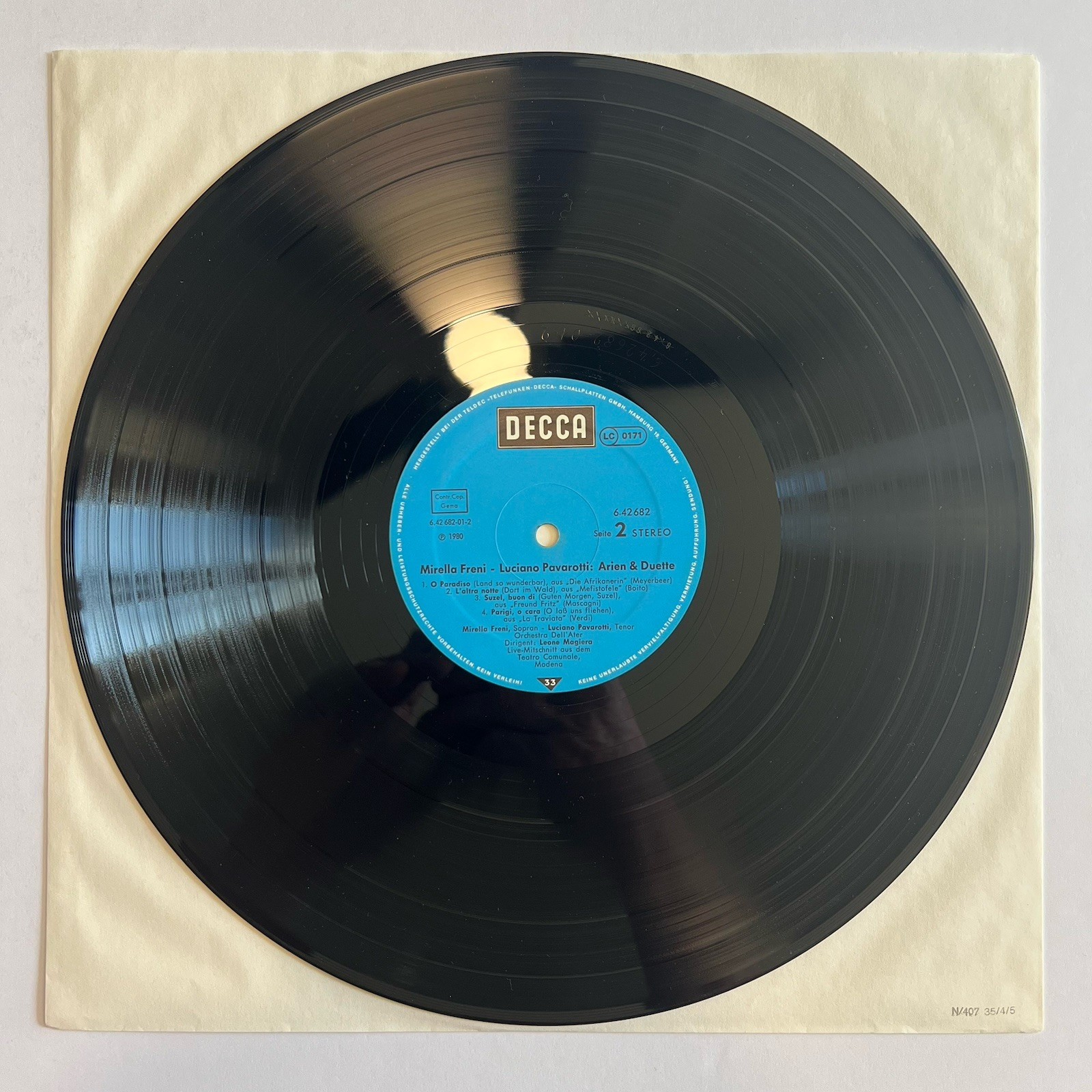 Freni & Pavarotti – Arien & Duette (German Import, Decca LC 0171)