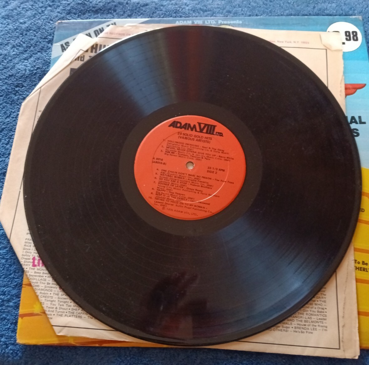 20 Solid Gold Hits LP Various Artists 1974 Adam VIII Ltd Grassroots Spinners