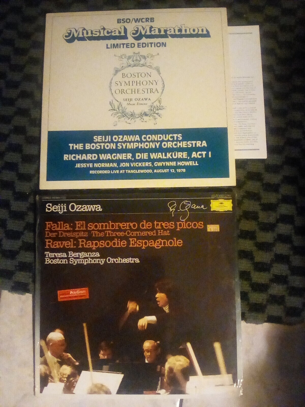 seiji ozawa wagner tanglewood die walkure vg++ and falla,ravel sealed bso 🎶