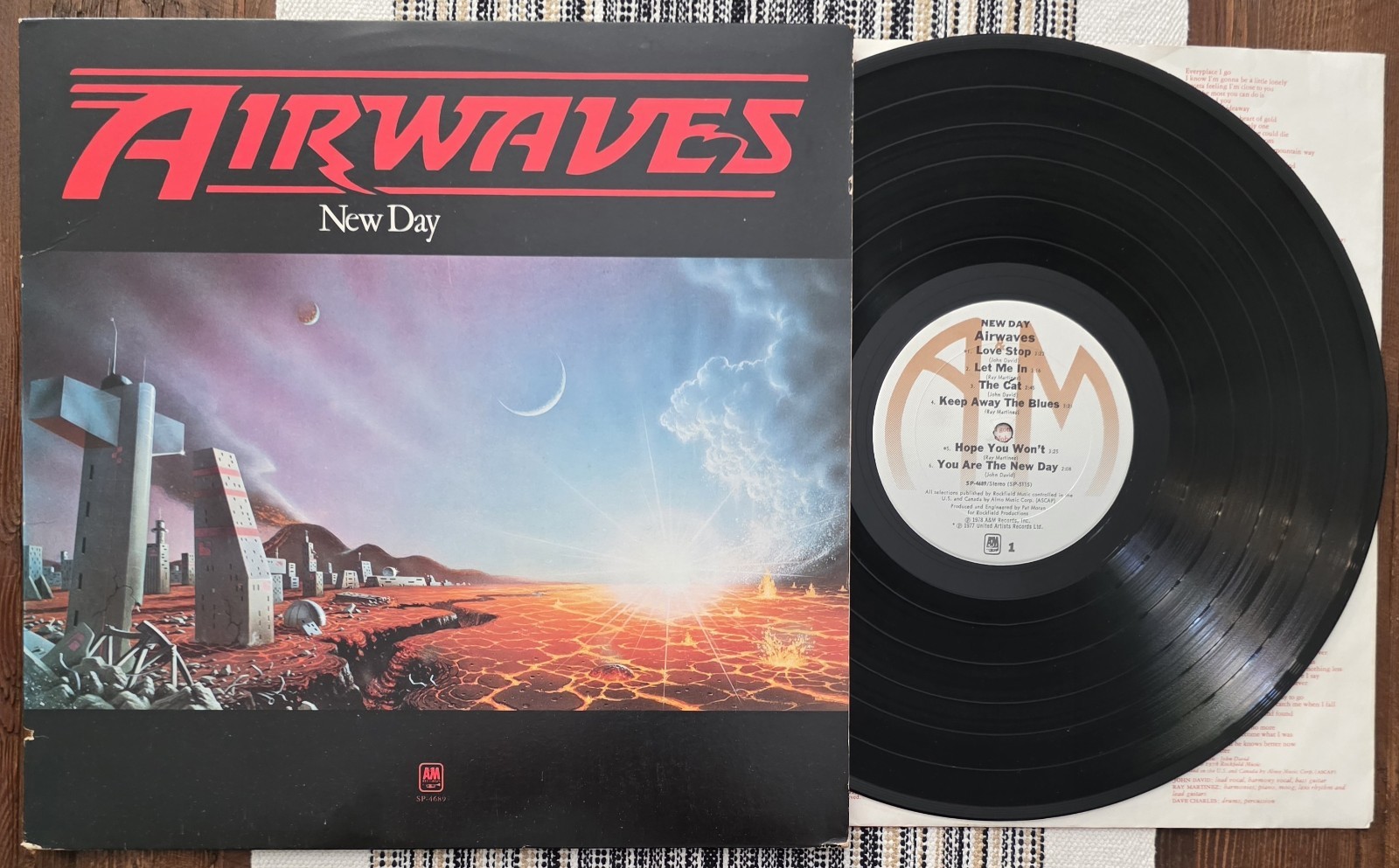 Airwaves New Day & Next Stop 1978 SP 4689 Vinyl LP PROMO Vintage Record Lot of 2