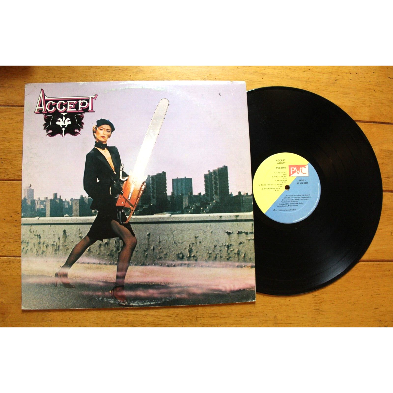 ACCEPT “SELF TITLED” LP 12″ VINYL VG++ 1979 METRONOME {PVC 6904} [86]
