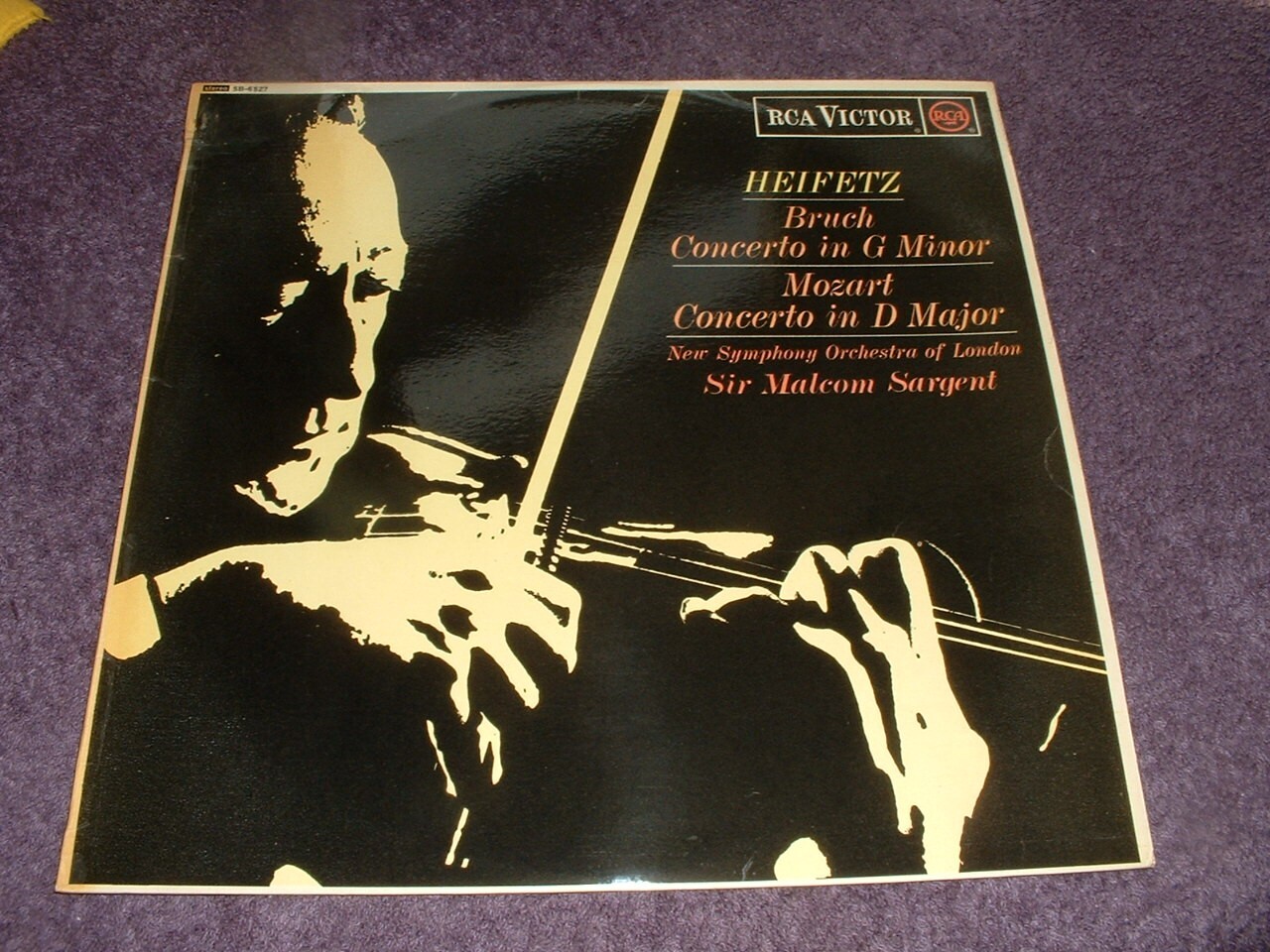 Heifetz Bruch Mozart Violin Concertos RCA Living Stereo UK LP SB6527 EX/VG+
