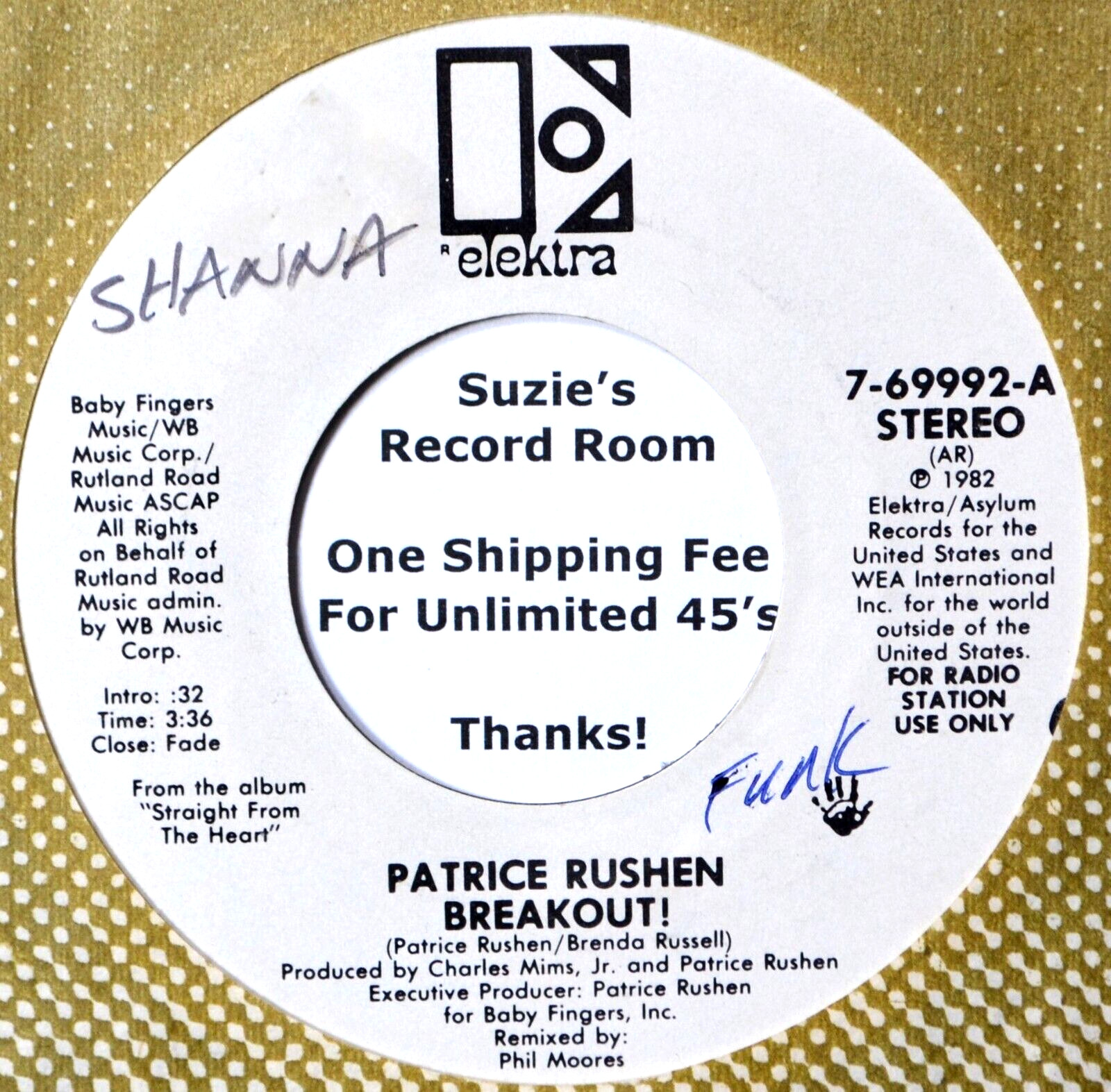 Patrice Rushen Breakout DJ EX 45 7″ Vinyl R&B Pop Dance Thump Disco -Coupons!