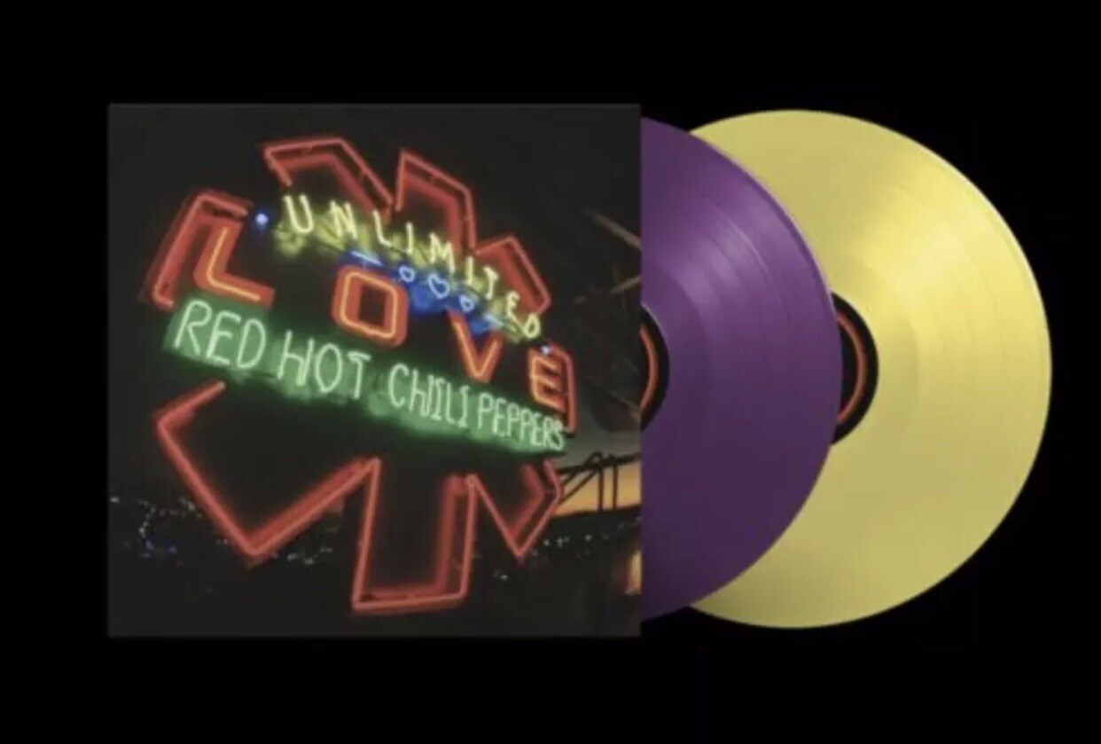 RED HOT CHILI PEPPERS RHCP “UNLIMITED LOVE” PURPLE AND GOLD VINYL LP LAKERS 4/1