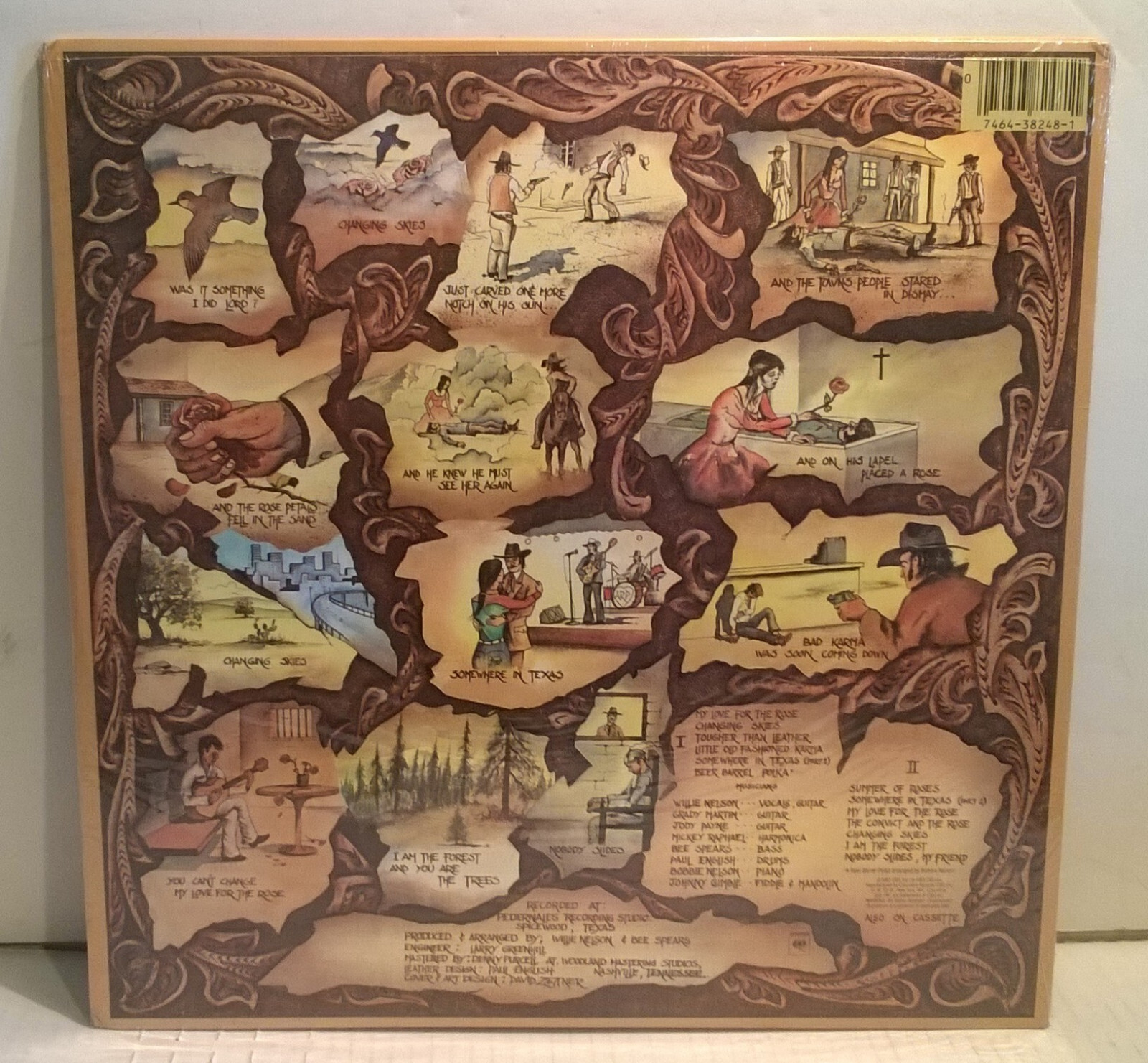 WILLIE NELSON Tougher Than Leather ’83 Columbia original embossed cover SEALED