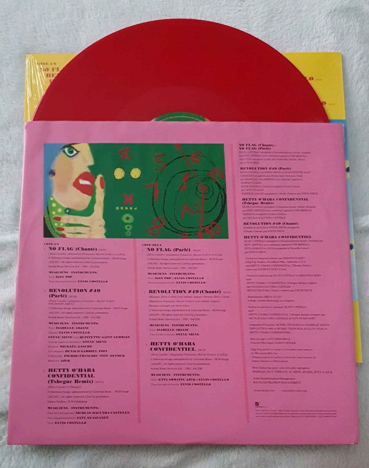 Costello Elvis La Face De Pendule Rsd 21 (Vinyl) Red EP
