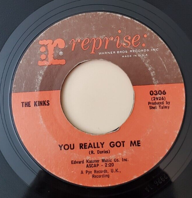 Kinks YOU REALLY GOT ME / IT’S ALL RIGHT (ROCK N ROLL 45) #0306 PLAYS VG+
