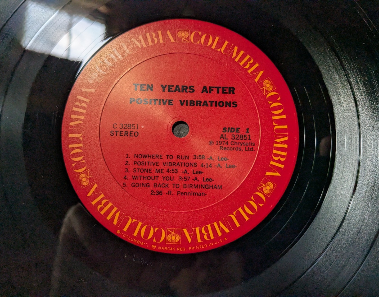 TEN YEARS AFTER POSITIVE VIBRATIONS VINYL ALBUM GOOD CONDITION 1974
