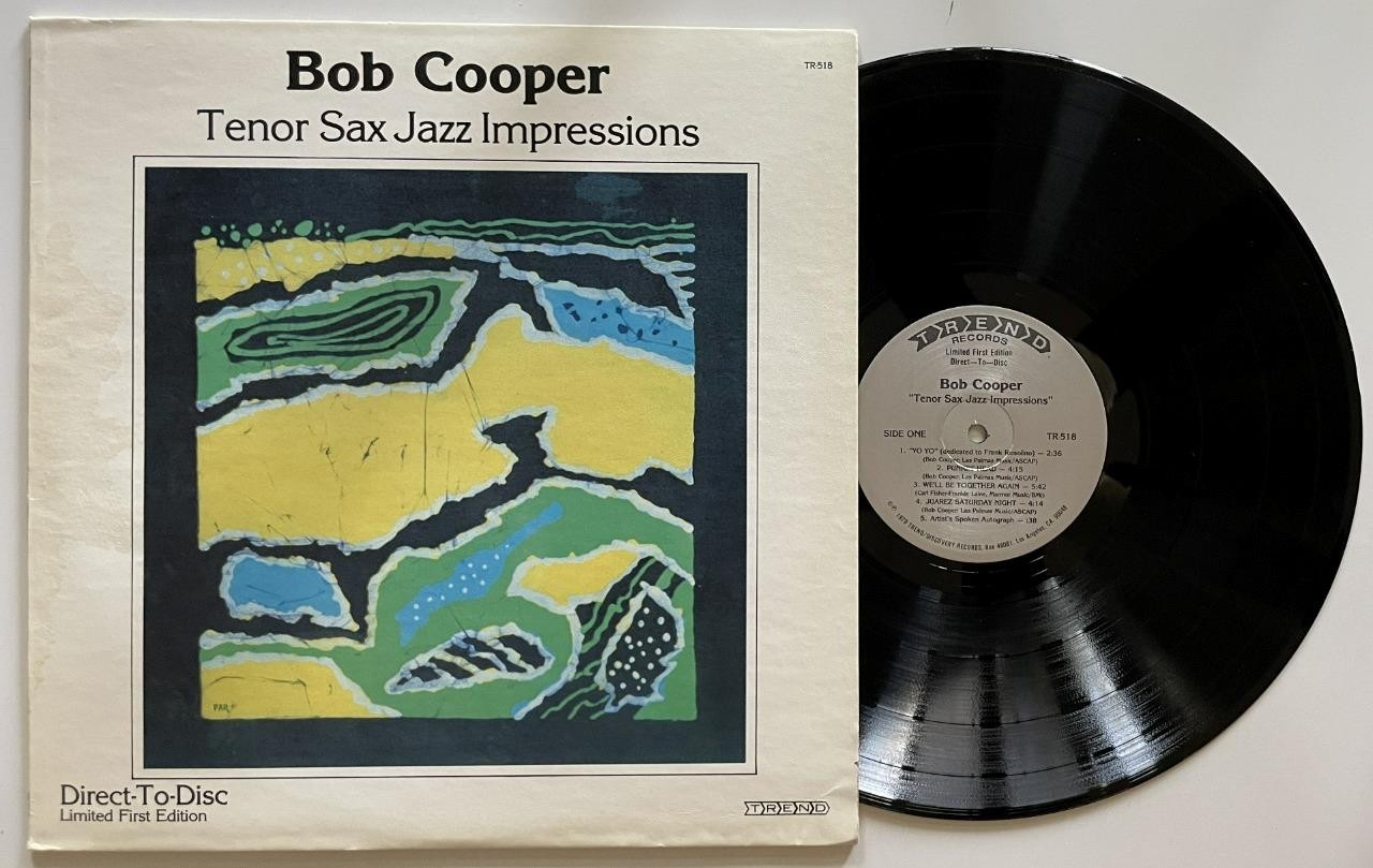 Bob Cooper Tenor Sax Jazz Impressions LP M- Trend Direct-to-Disc (1979)