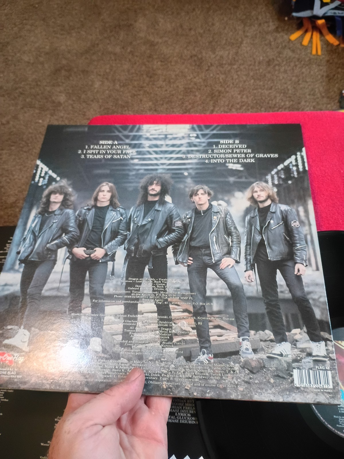 UK UNDER ONE FLAG LP RECORD /DRAGON/FALLEN ANGEL/ VINYL/ METAL ROCK Vintage Viny