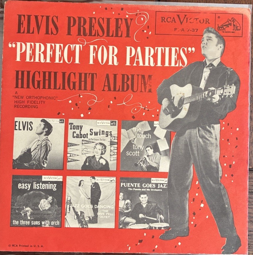 ELVIS PRESLEY Perfect For Parties EP (RCA Victor SPA 7-37) PAPER SLEEVE ONLY