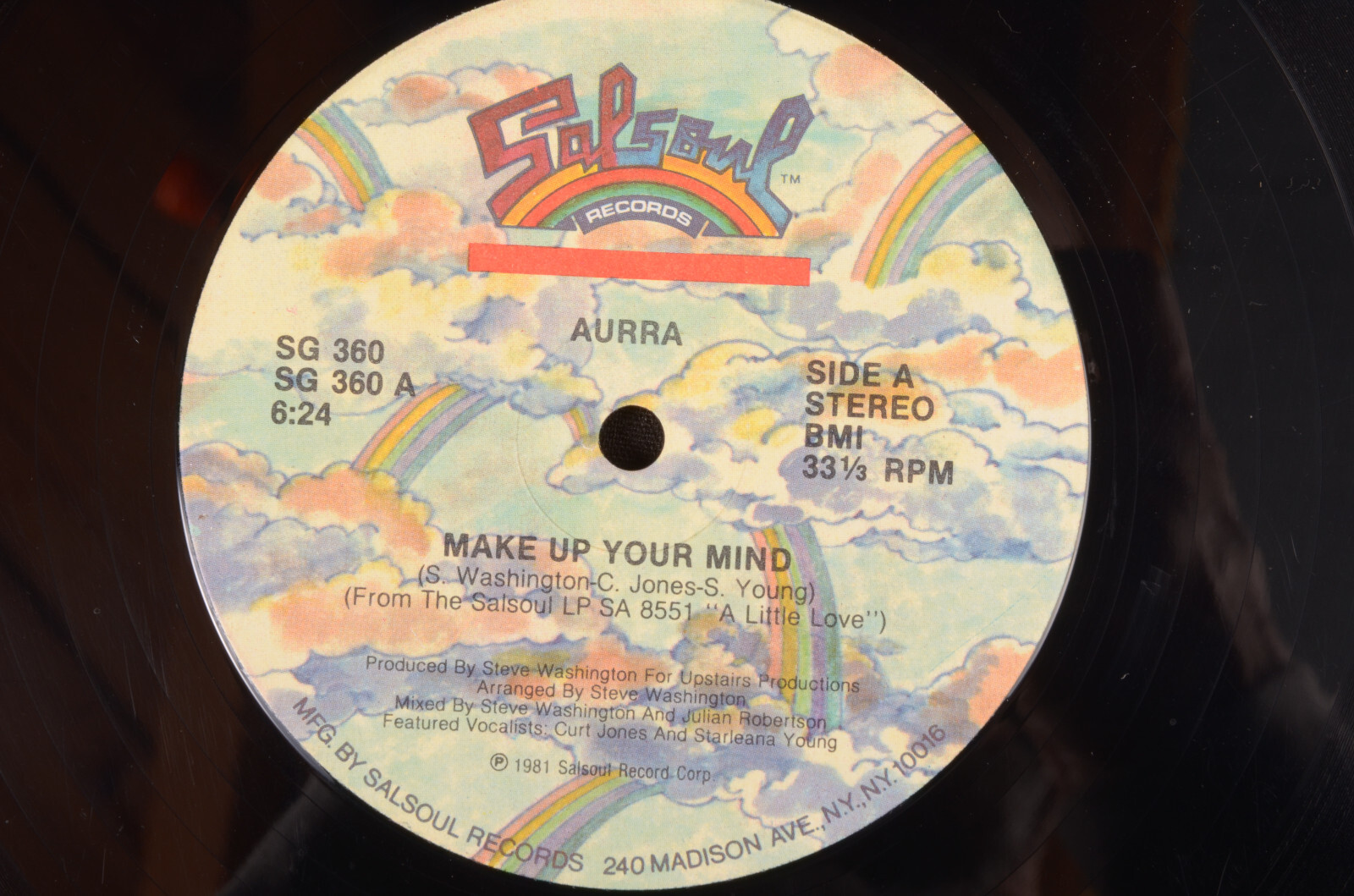 Aurra -Make Up Your Mind / Instrumental 12Inch Single LP 1981 SalSoul Rainbow