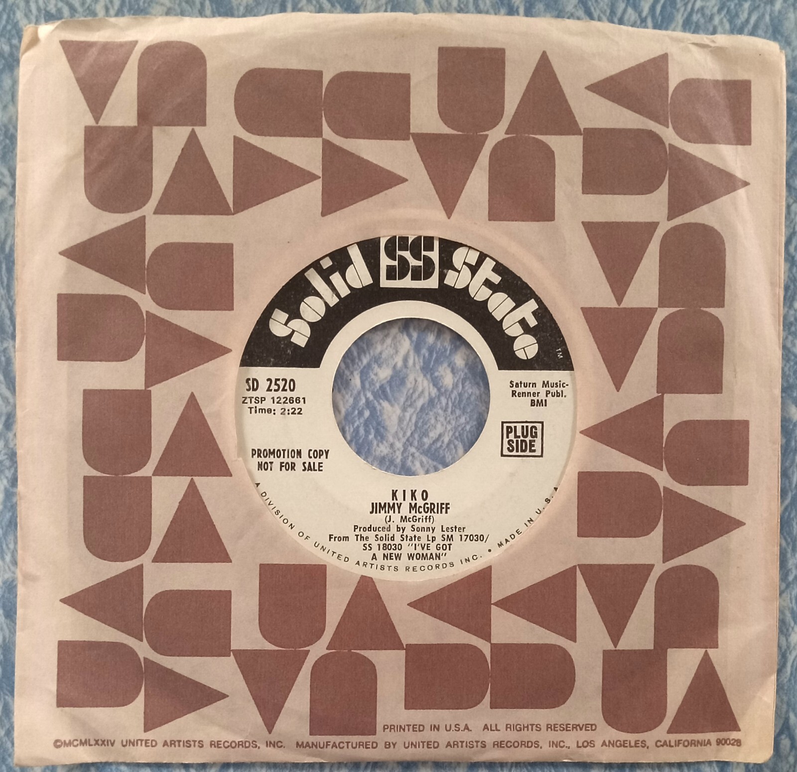 EX 1968 PHILLY SOUL JAZZ Jimmy McGriff “I’ve Got A Woman / Kiko” 45 FUNK BEATS