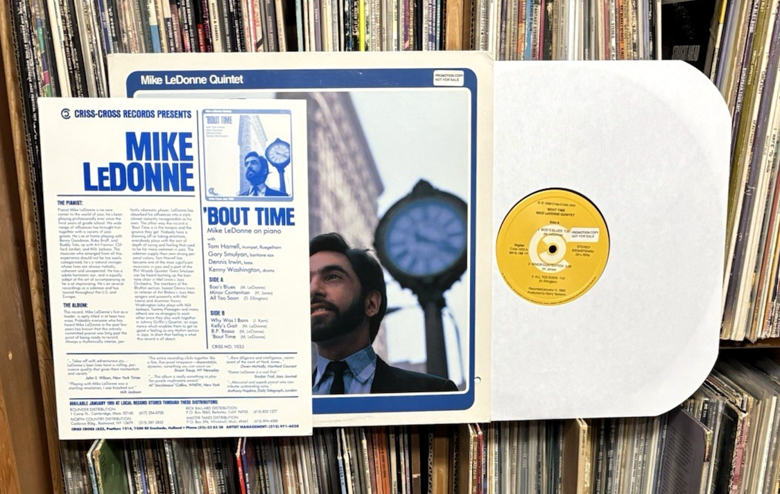 Mike LeDonne Quintet “Bout Time” 1988 import LP (promo/RVG/press kit/EX)