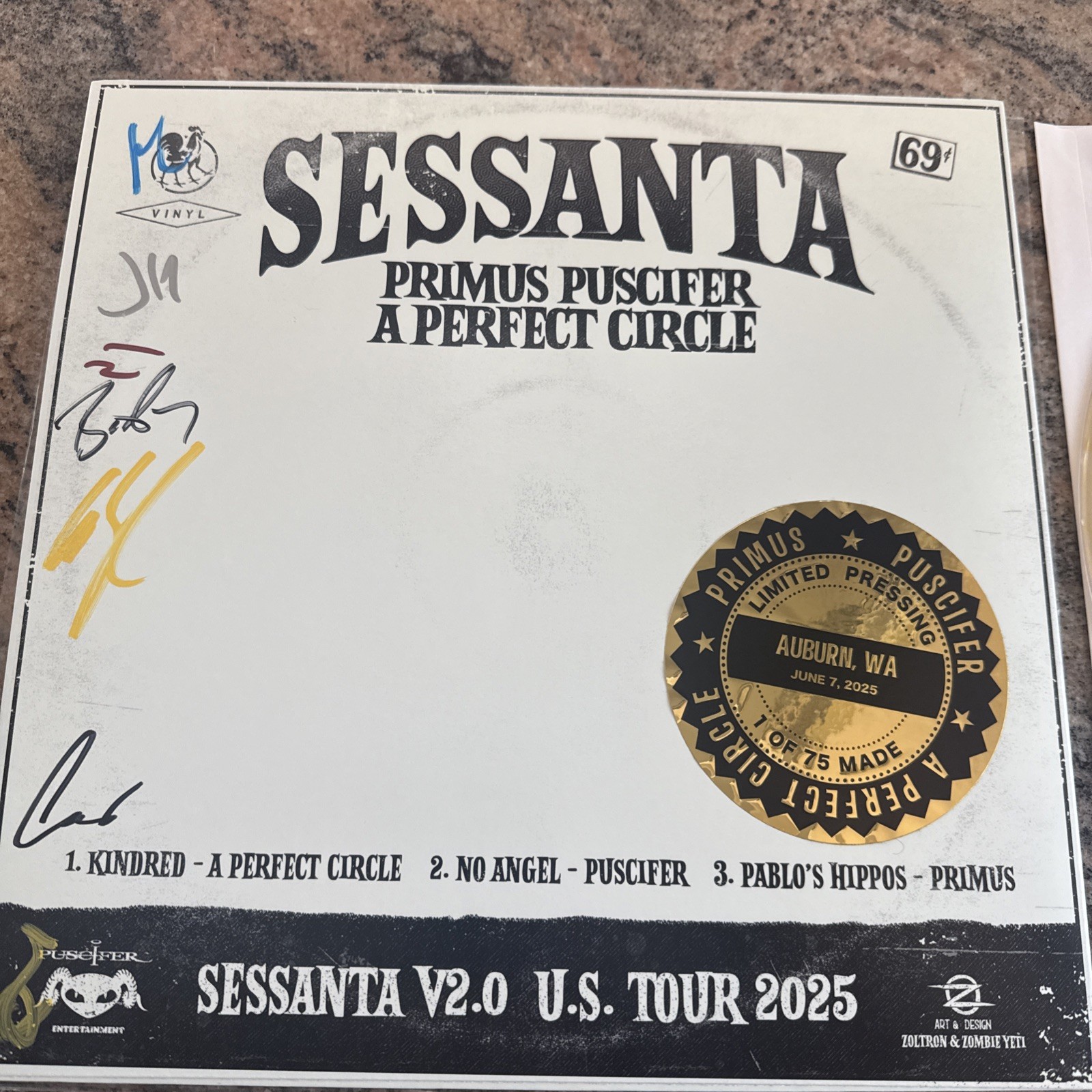 SESSANTA EPPP Vinyl SIGNED 2025 A Perfect Circle Puscifer Primus 1/75