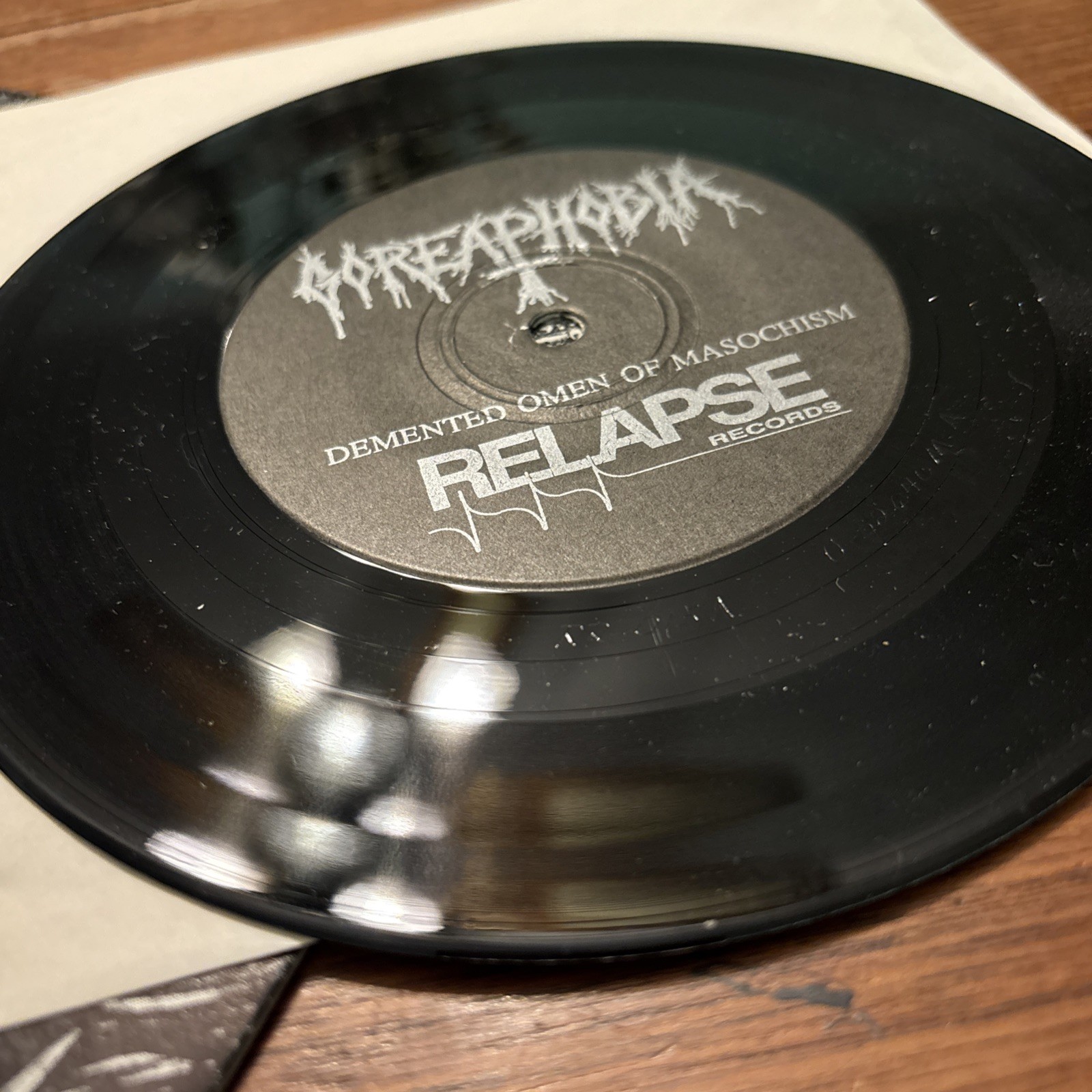 Goreaphobia Omen Masochism 7” Record Death metal Incantation Gorguts