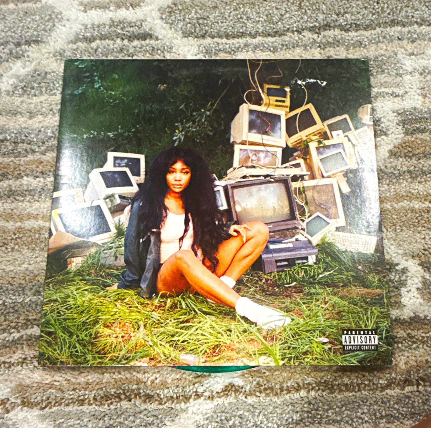 SZA Ctrl Green Colored Vinyl LP 33 RPM Parental Advisory TDE