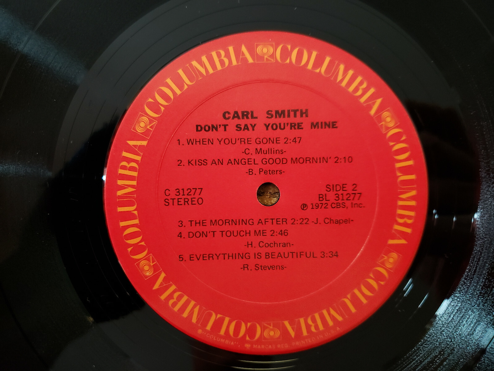 1972 EXCELLENT Carl Smith ?– Don’t Say You’re Mine 31277 LP33