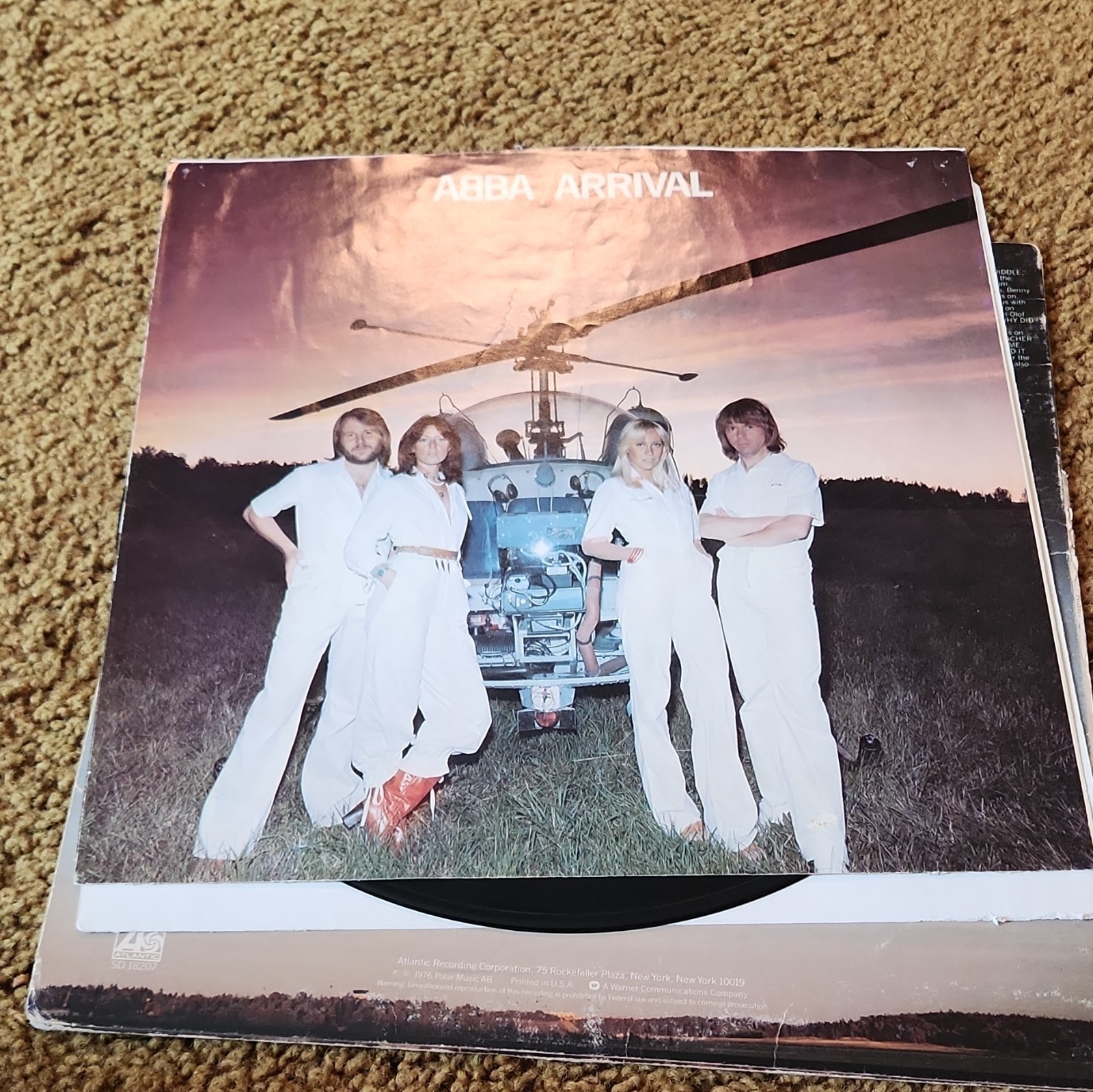 ABBA Arrival Atlantic Records SD 18207 1976 1st Press Vinyl LP Album