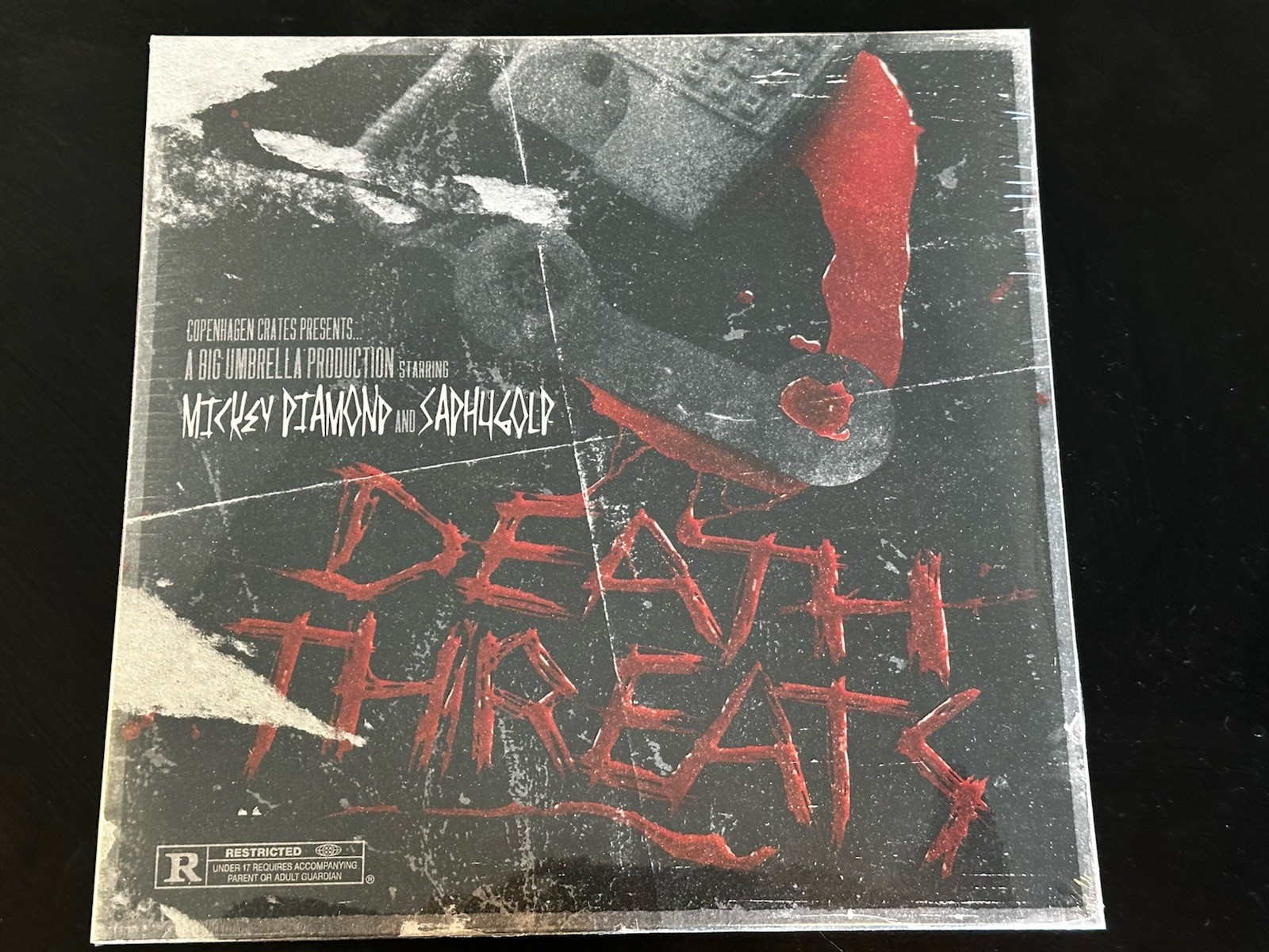 MICKEY DIAMOND X SADHUGOLD – Death Threats Red Vinyl *Sealed* Copenhagen Crates