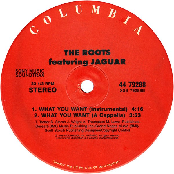 The Roots Featuring Jaguar Wright – What You Want (12″) (Fair (F)) – 3850718908