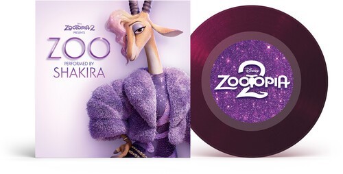 Shakira ZOO (FROM ZOOTOPIA 2) New Limited Purple Glitter Colored Vinyl 7″ Single