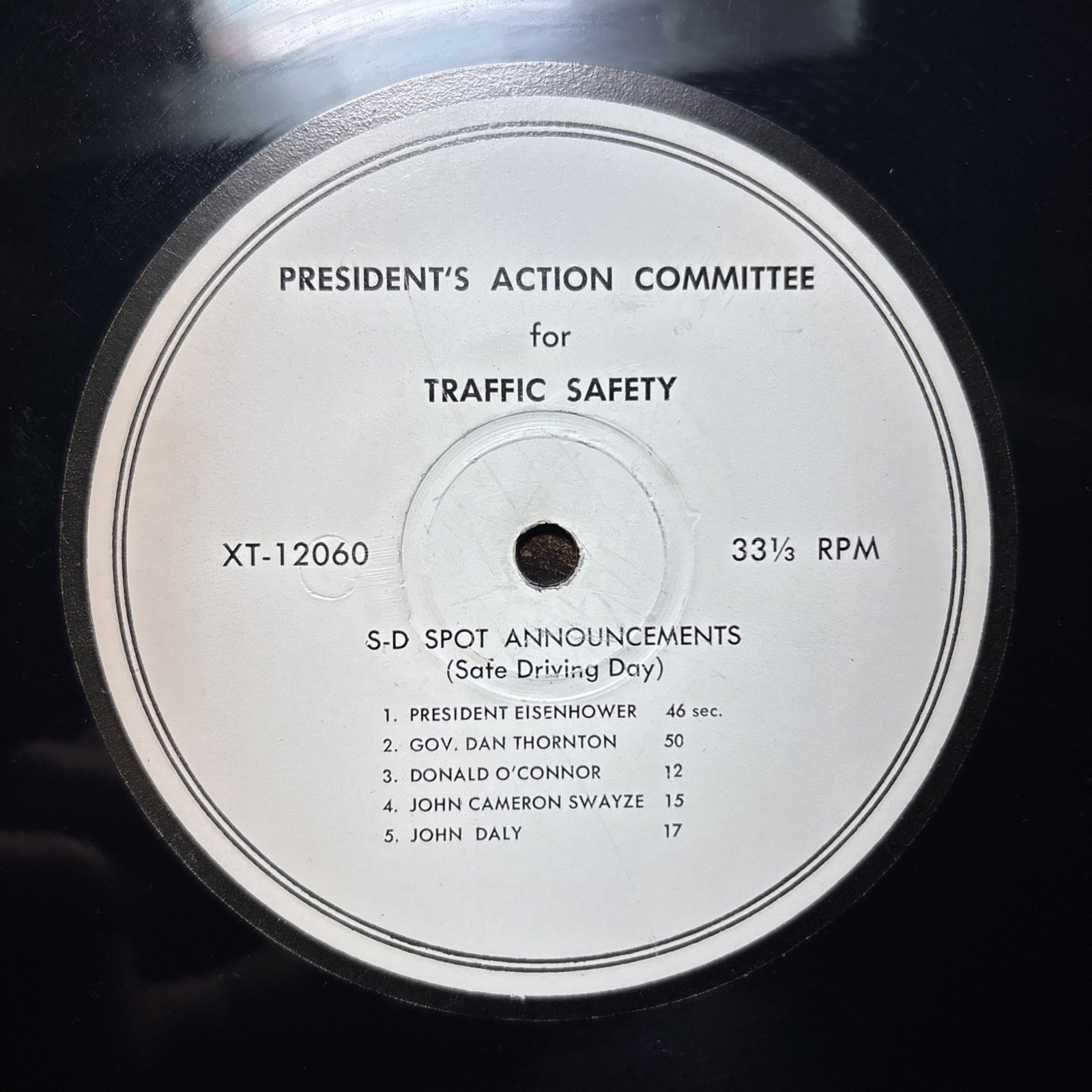 Elizabeth Taylor President Eisenhower 16” Radio Transcription Durante Spots T2