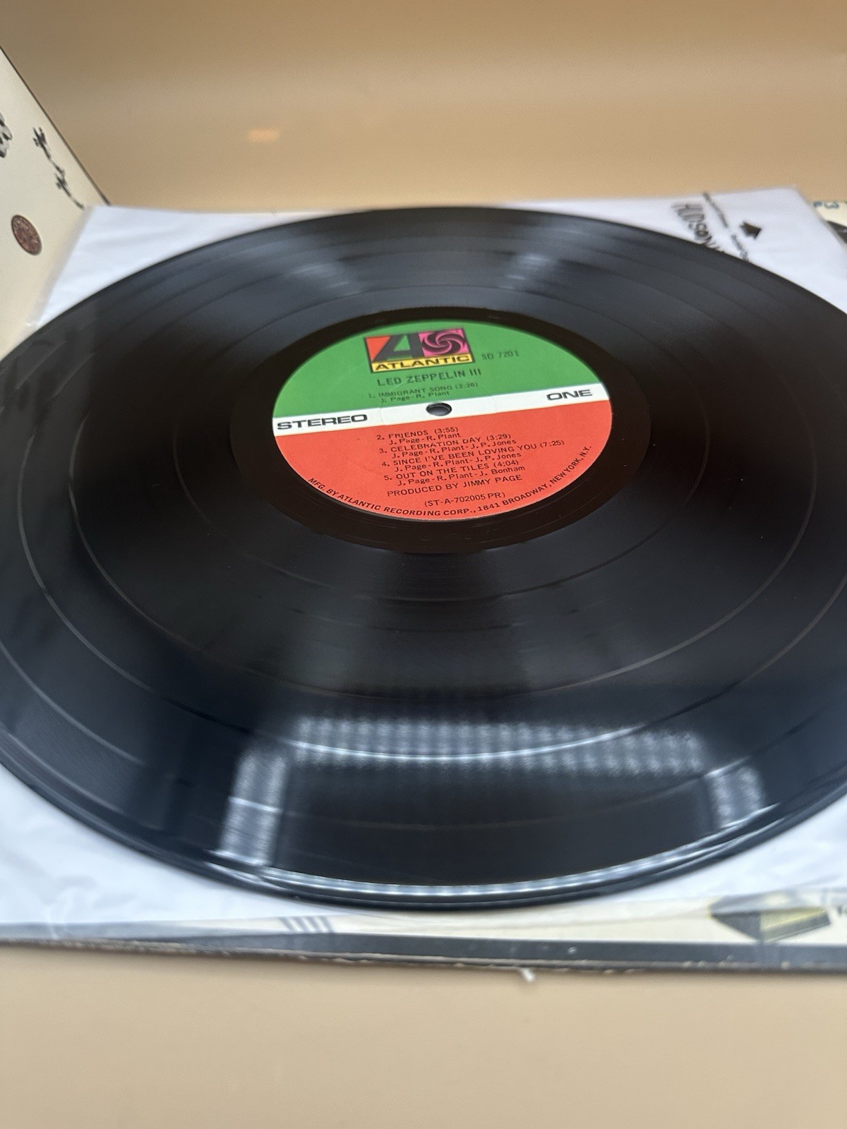 LED ZEPPELIN III – LP Vinyl Atlantic Records SD 7201 Gatefold