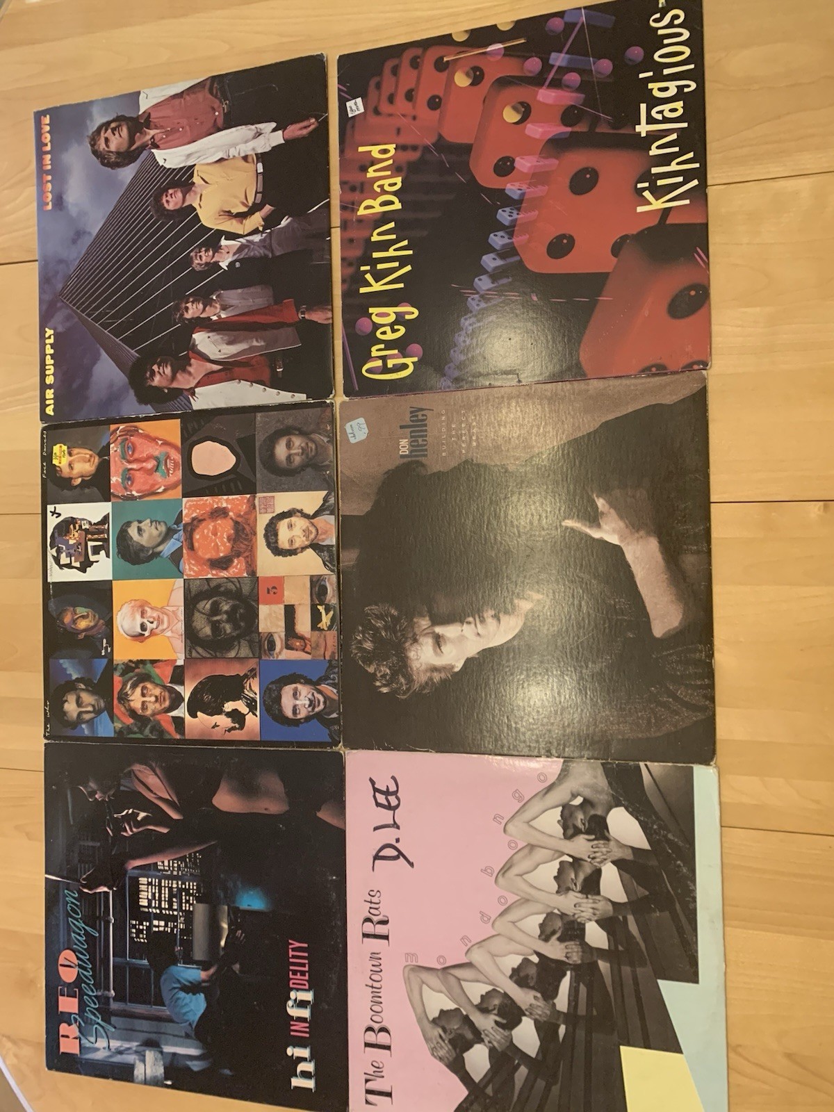 80s x6 Vinyl Record Lot REO Speedwagon, The Who, Air Supply, T.B.R, D.H, G.K.B