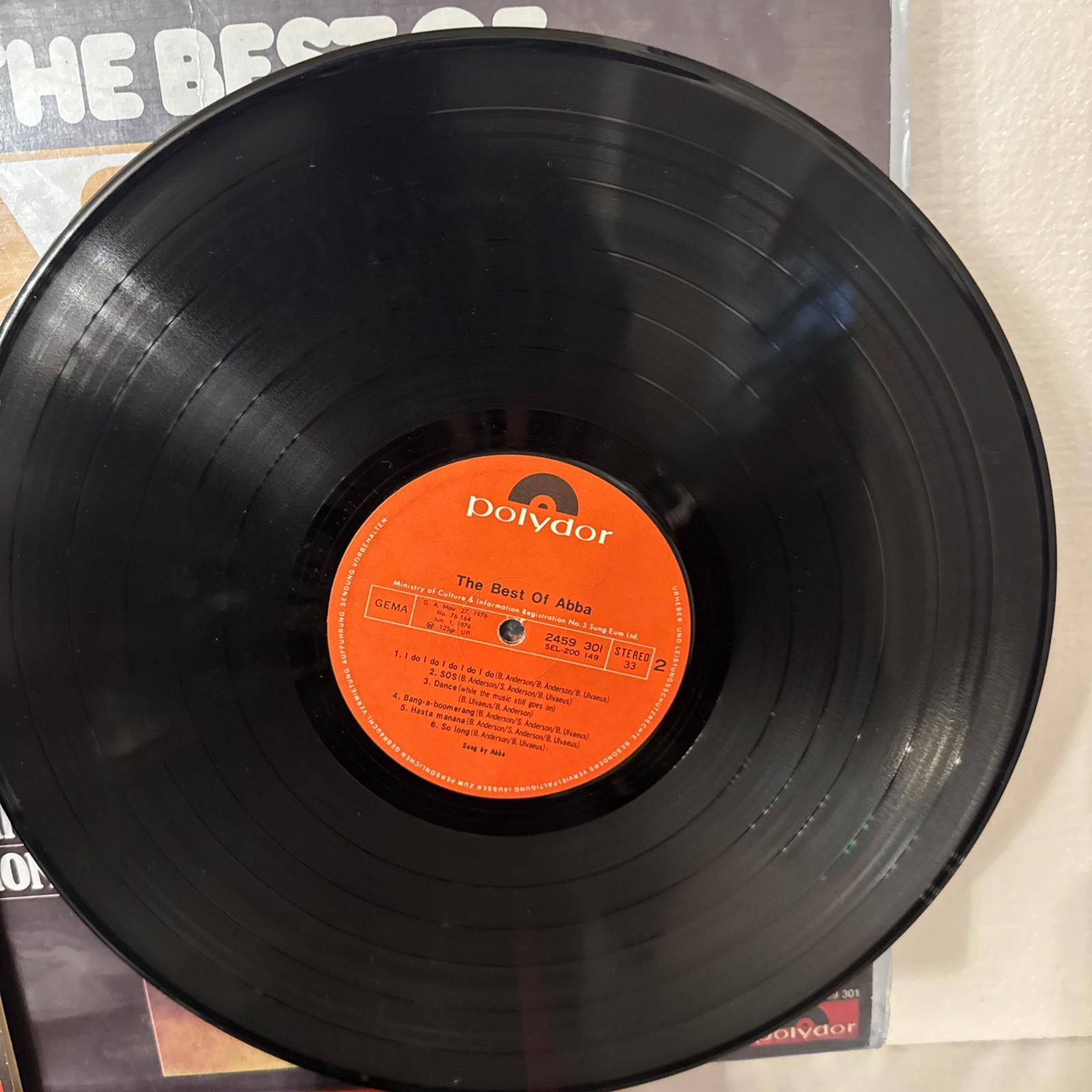 LOT OF 2 VINYL LP’S …..”THE BEST OF ABBA” …..”ABBA ARRIVAL”