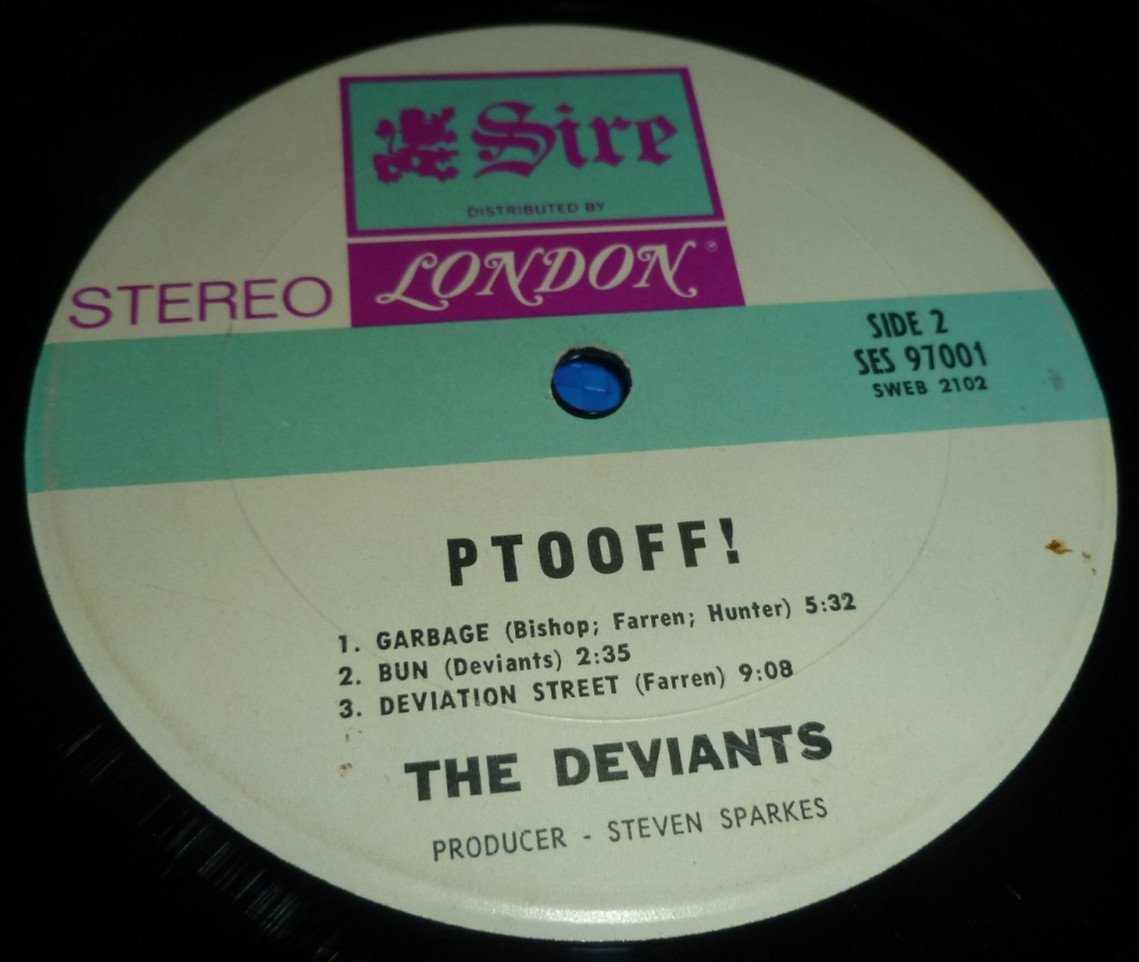 THE DEVIANTS 33 RPM LP PTOOFF! ROCK PSYCH GATEFOLD ORIG U.S. SIRE 1968
