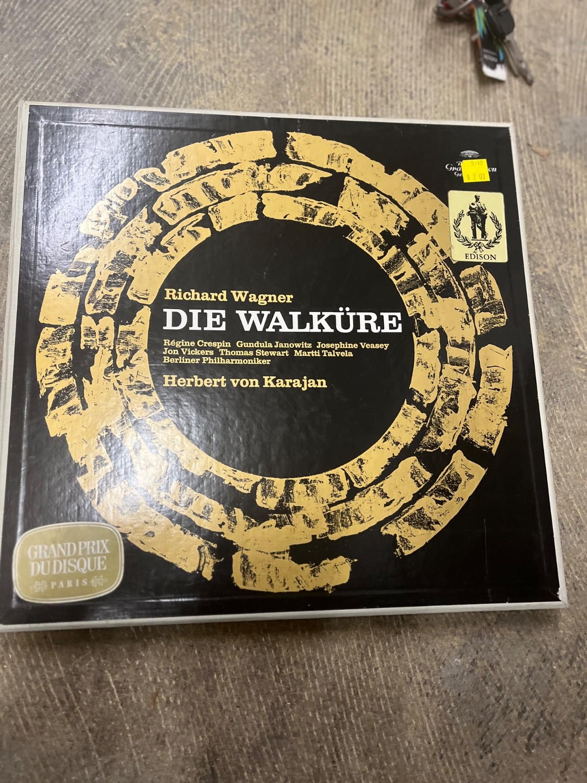 Wagner Die Walkure 5 LP Box Set Karajan Deutsche Grammophon DG Complete