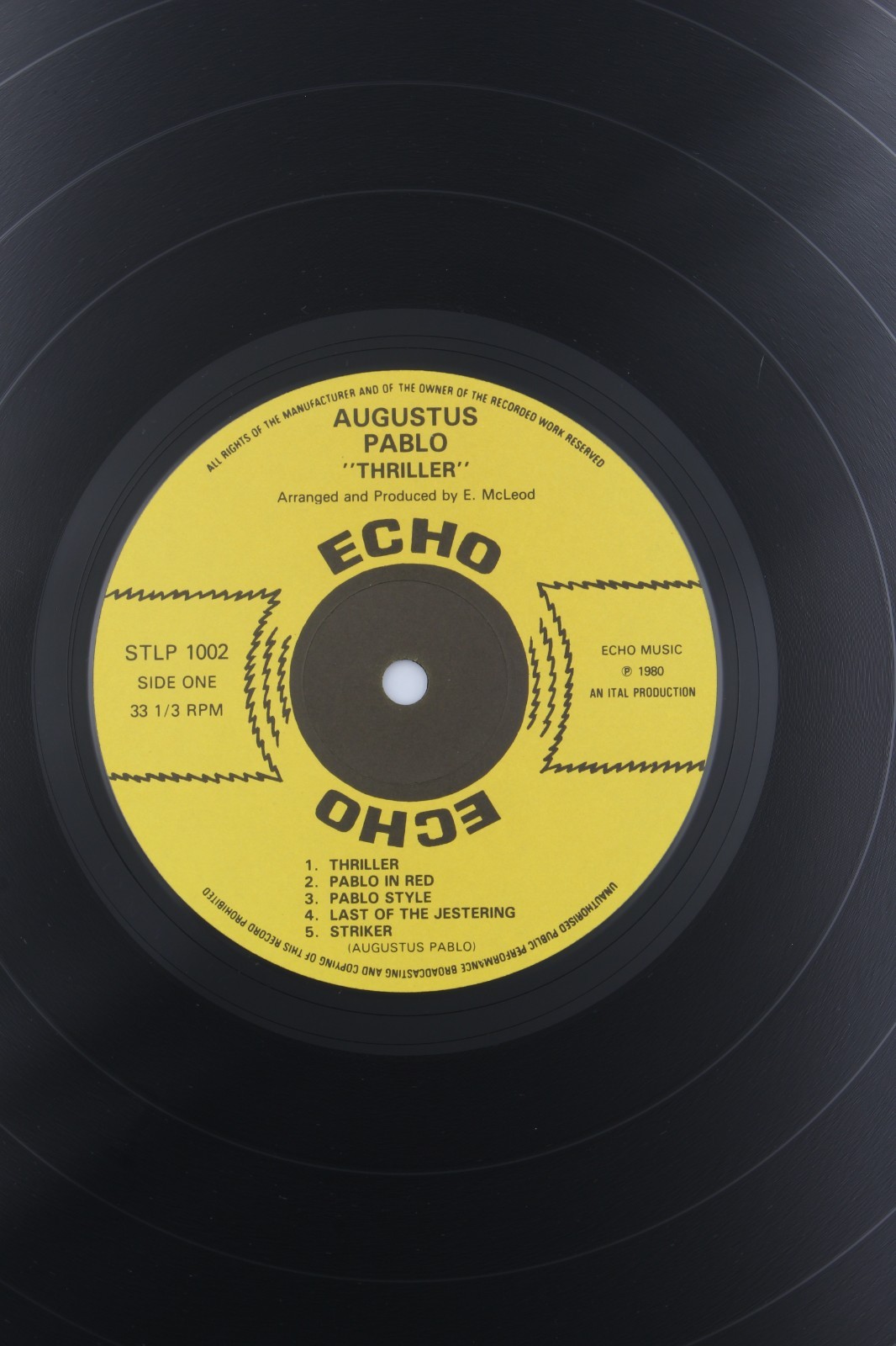 Augustus Pablo – Thriller LP (Echo STLP 1002, 1980) EX UK Import