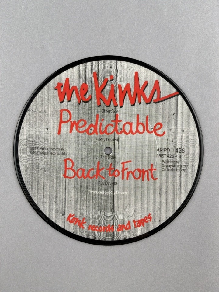 THE KINKS Predictable / Back to Front 1981 7″ SINGLE