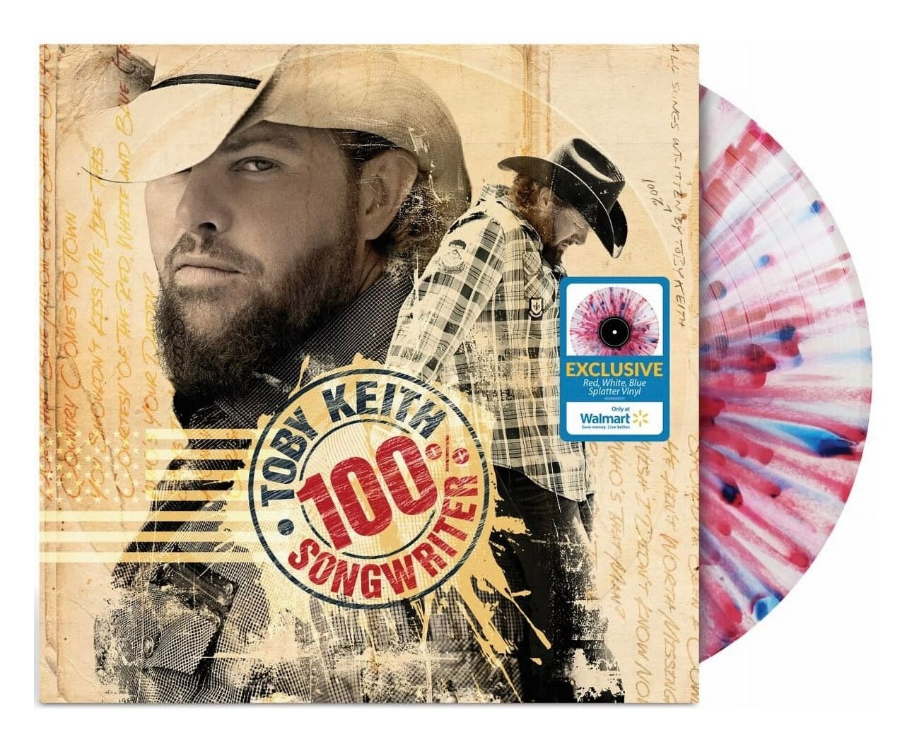 100% SONGWRITER By Toby Keith LP ALBUM RECORD Exclusive Splatter VINYL (SEALED)