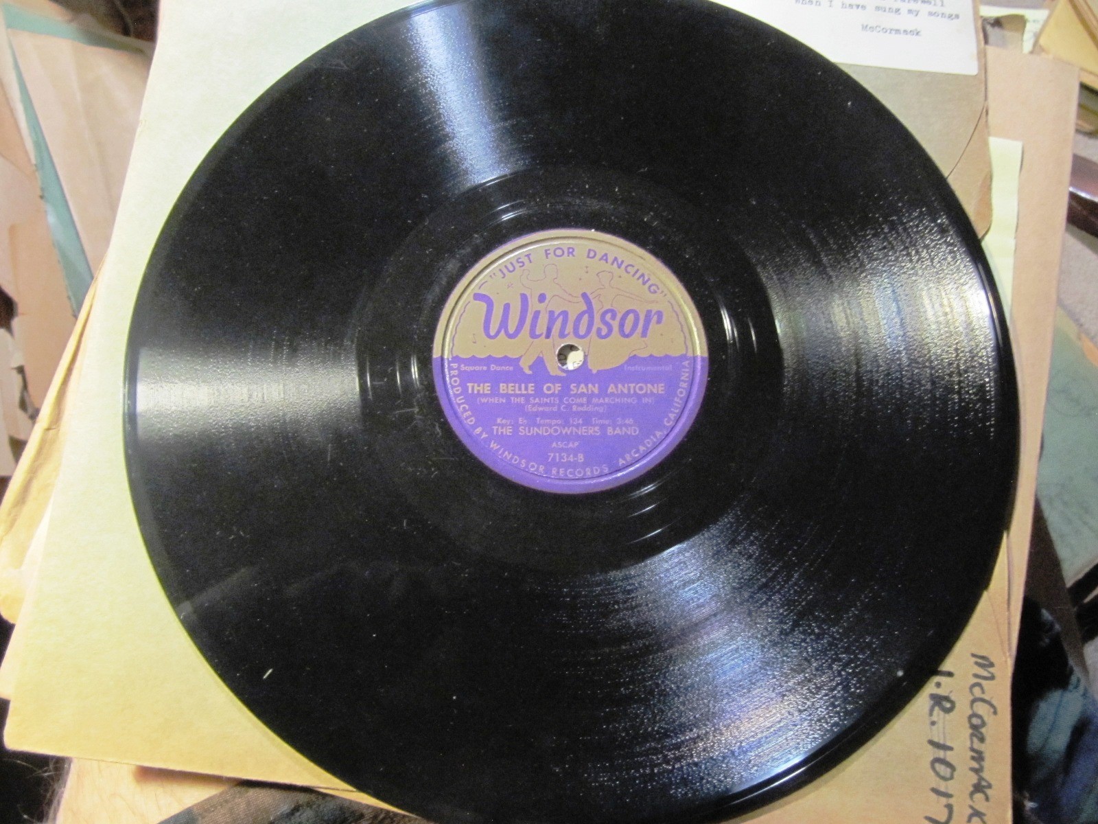 SQUARE DANCE Sundowners Band When The Saints Come Marching in WINDSOR 7134