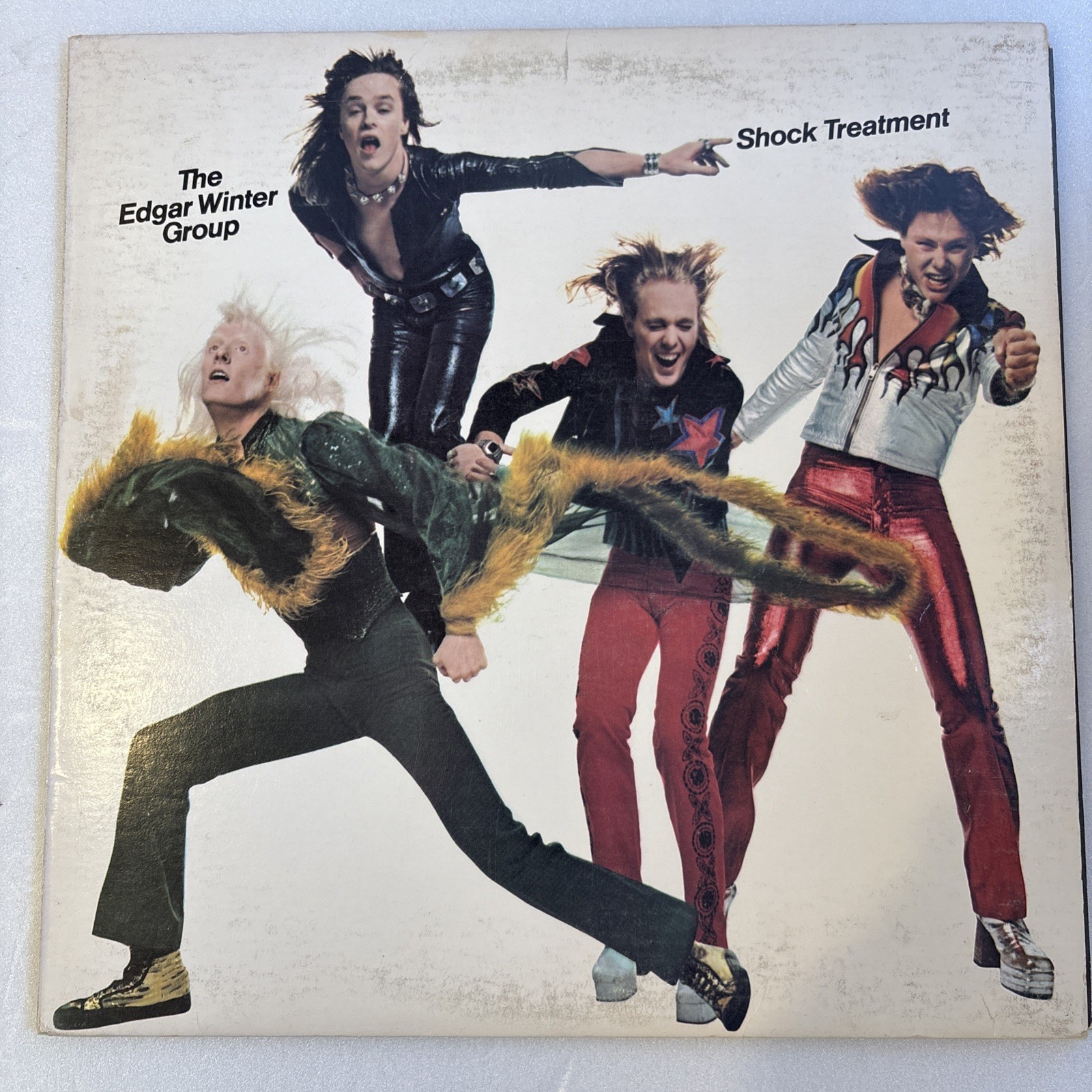 The Edgar Winter Group Shock Treatment LP Epic PE 32461 1974 Glam Demo/Promo VG+