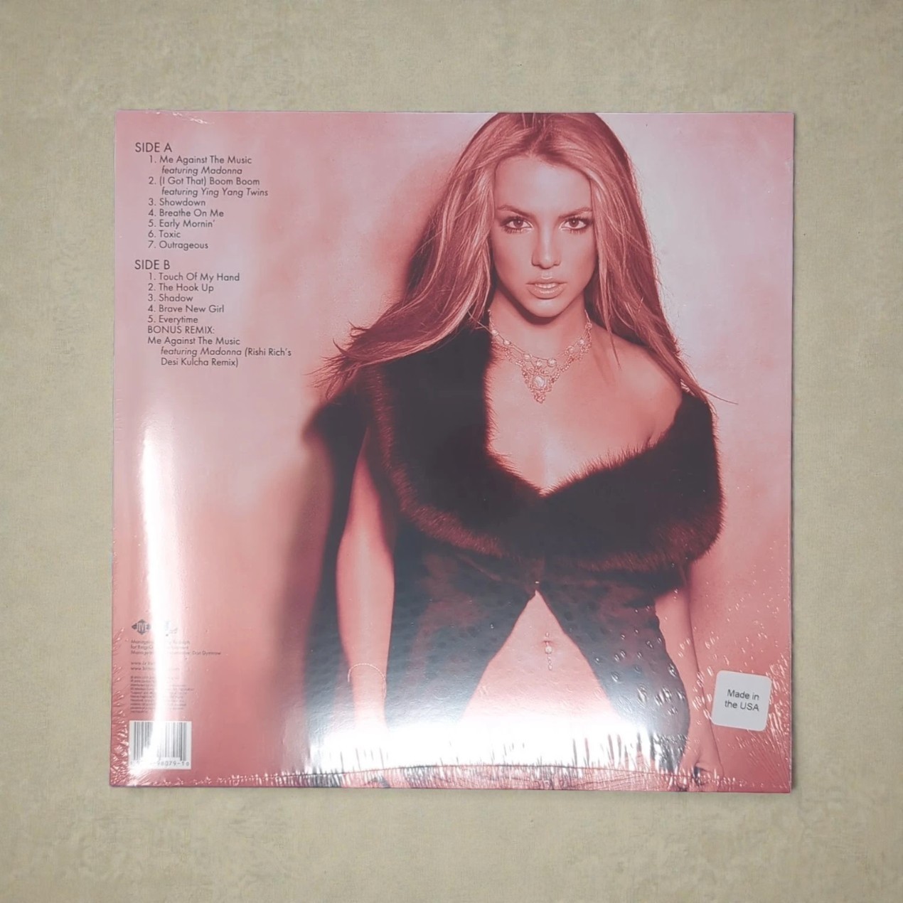 BRITNEY SPEARS In The Zone LP CLEAR VINYL New SEALED Color Exclusive UO LTD 3000