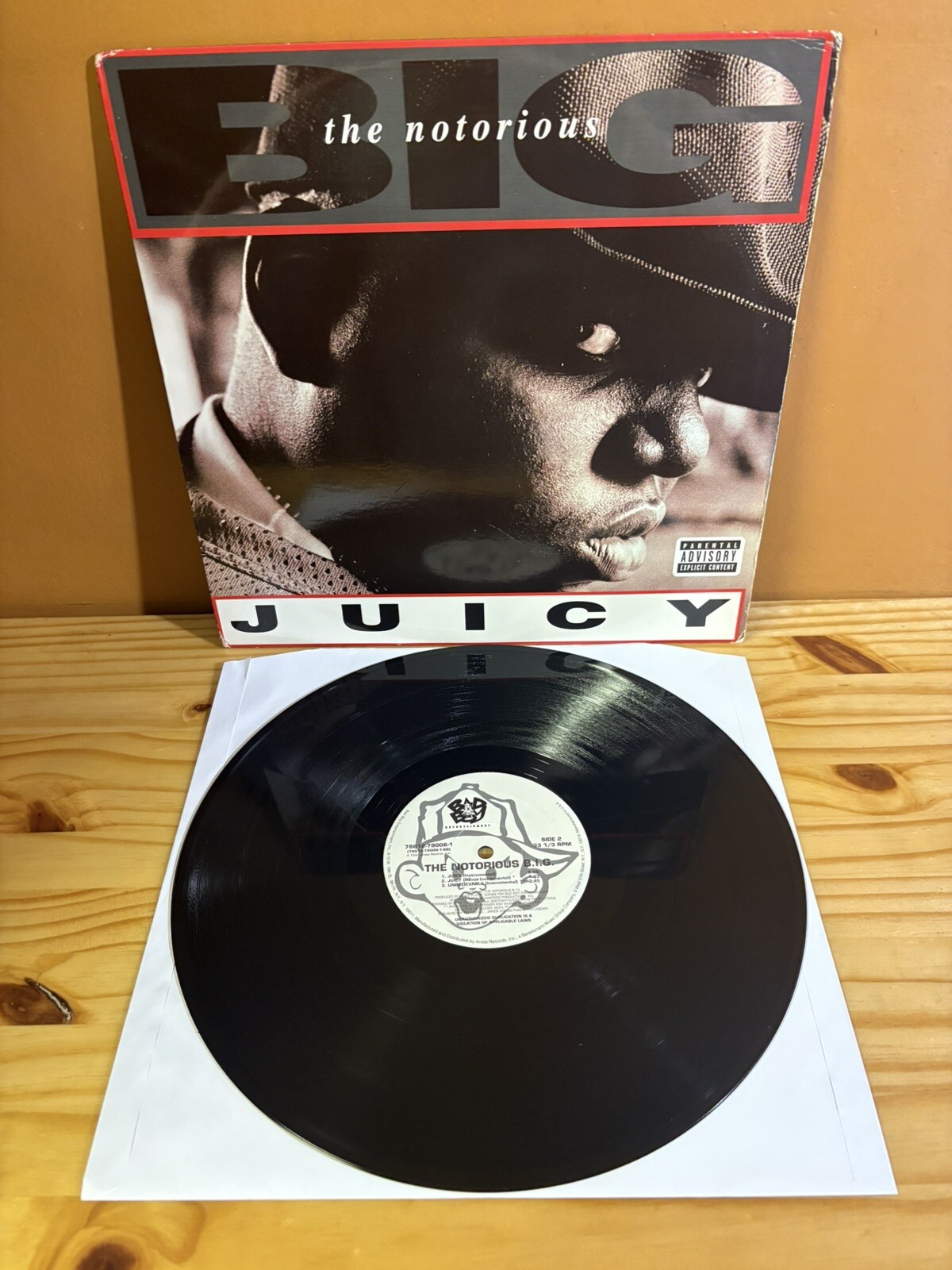 The Notorious BIG – Juicy 1994 Bad Boy Entertainment 12″ Vinyl Record VG VG