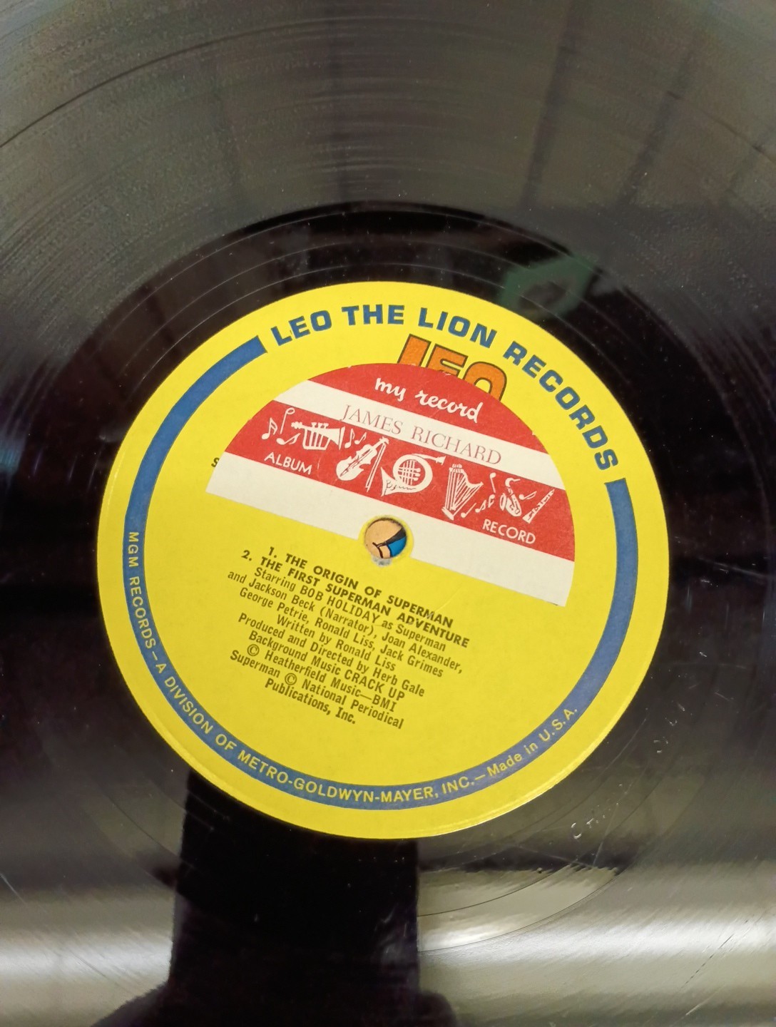 The Official Adventures–Superman LP 1966 LEO THE LION/MGM CH-1022