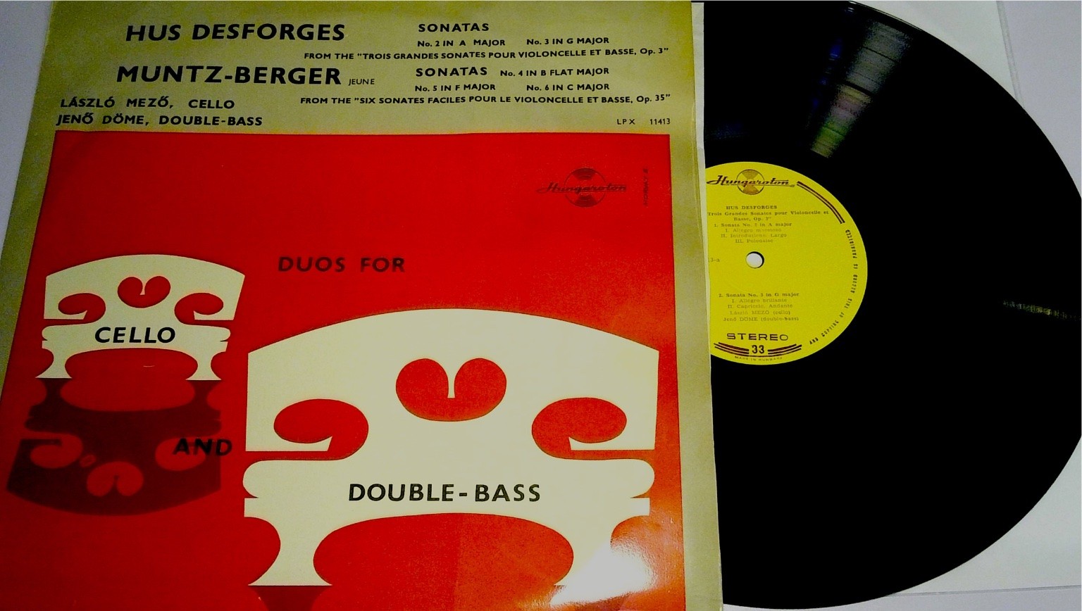 Hus Desforges & Muntz-Berger – Duos for Cello & Double-Bass LP Hungaroton NM/VG