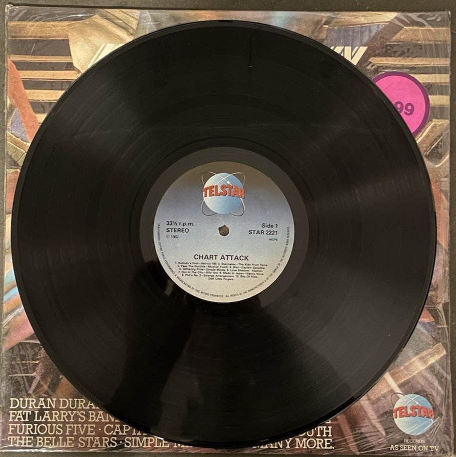 Chart Attack- U.K. Compilation Vinyl LP (Telstar) (1982) – Near-Mint