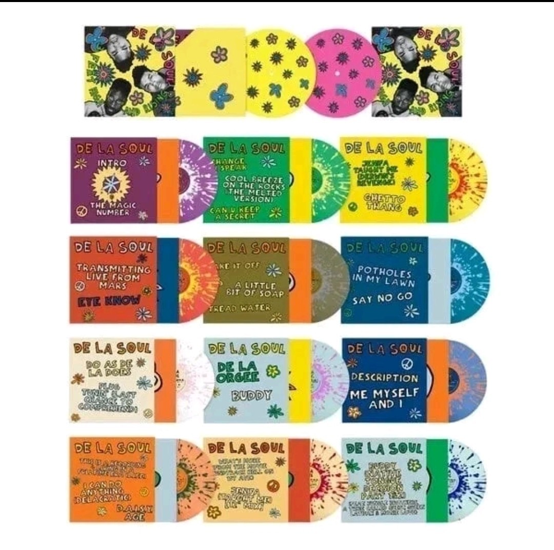 De La Soul – 3 Feet High and Rising 12 x 7″ Splatter vinyl Box Set never played