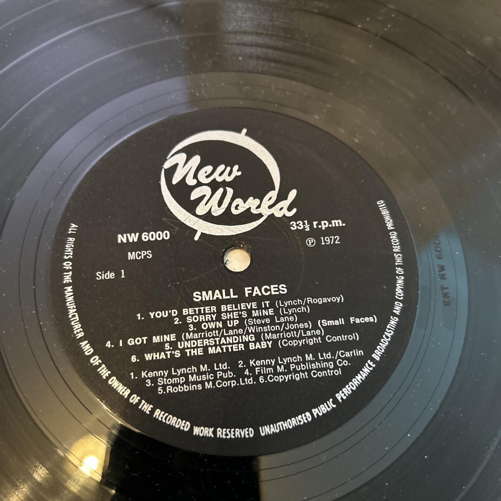 Small Faces – Small Faces – 1972 – New World Records Album- NW 6000