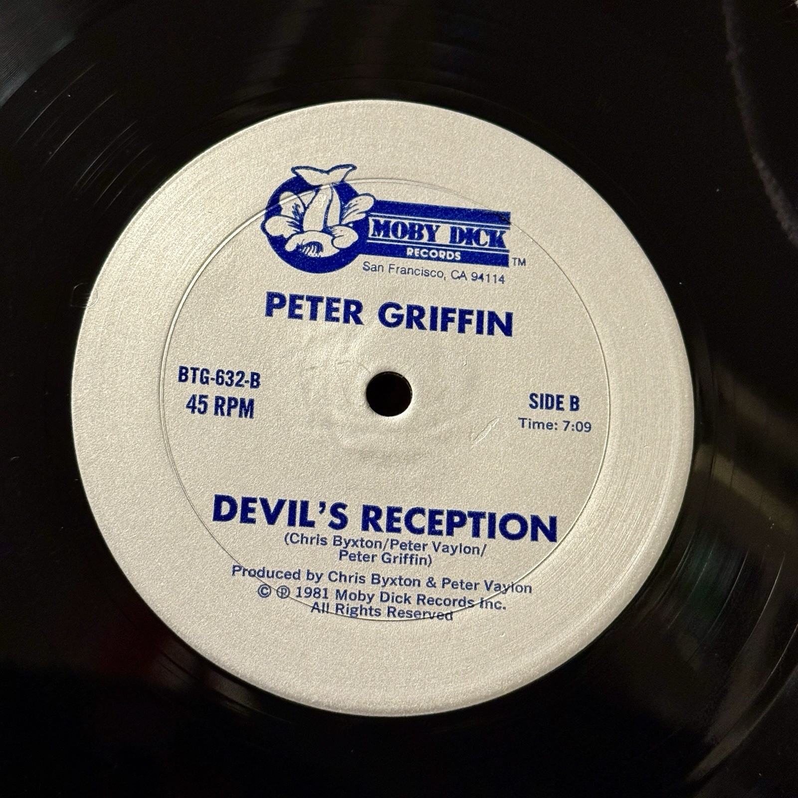 PETER GRIFFIN STEP BY STEP 1981 Moby Dick 1st Press 12” BTG 632 DJ Hi NRG Disco