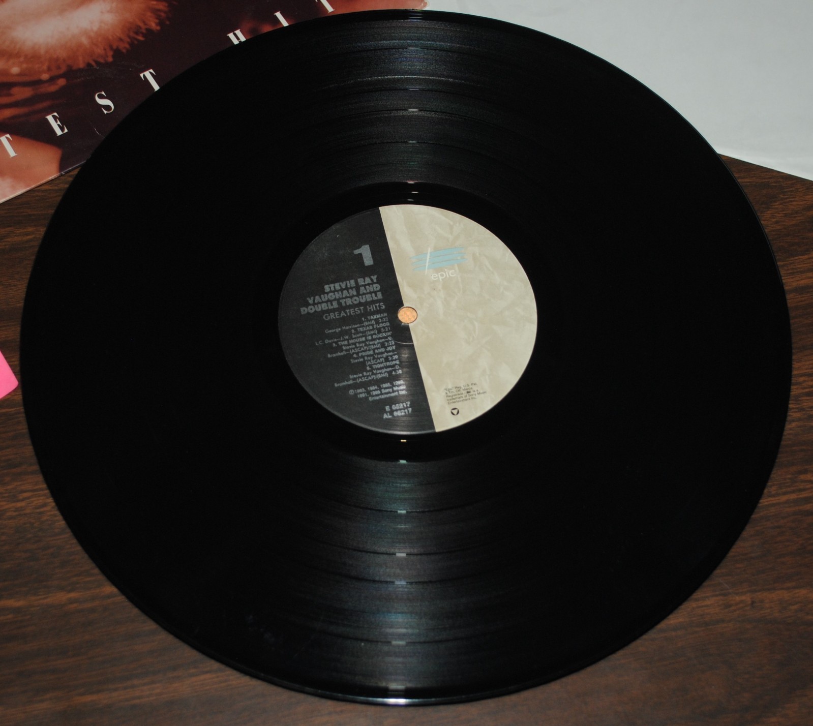 Stevie Ray Vaughan~Greatest Hits~MEGA RARE!! 1995 Original Epic (EX) LP~Tested!!