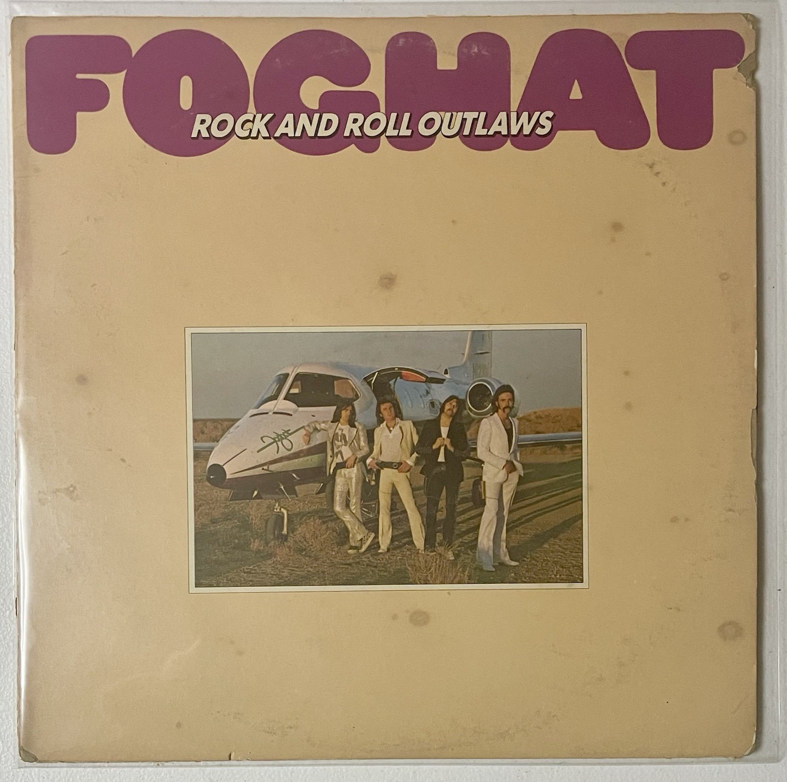 FOGHAT ROCK AND ROLL OUTLAWS 1974 LP Rock Vinyl Record BR-6956
